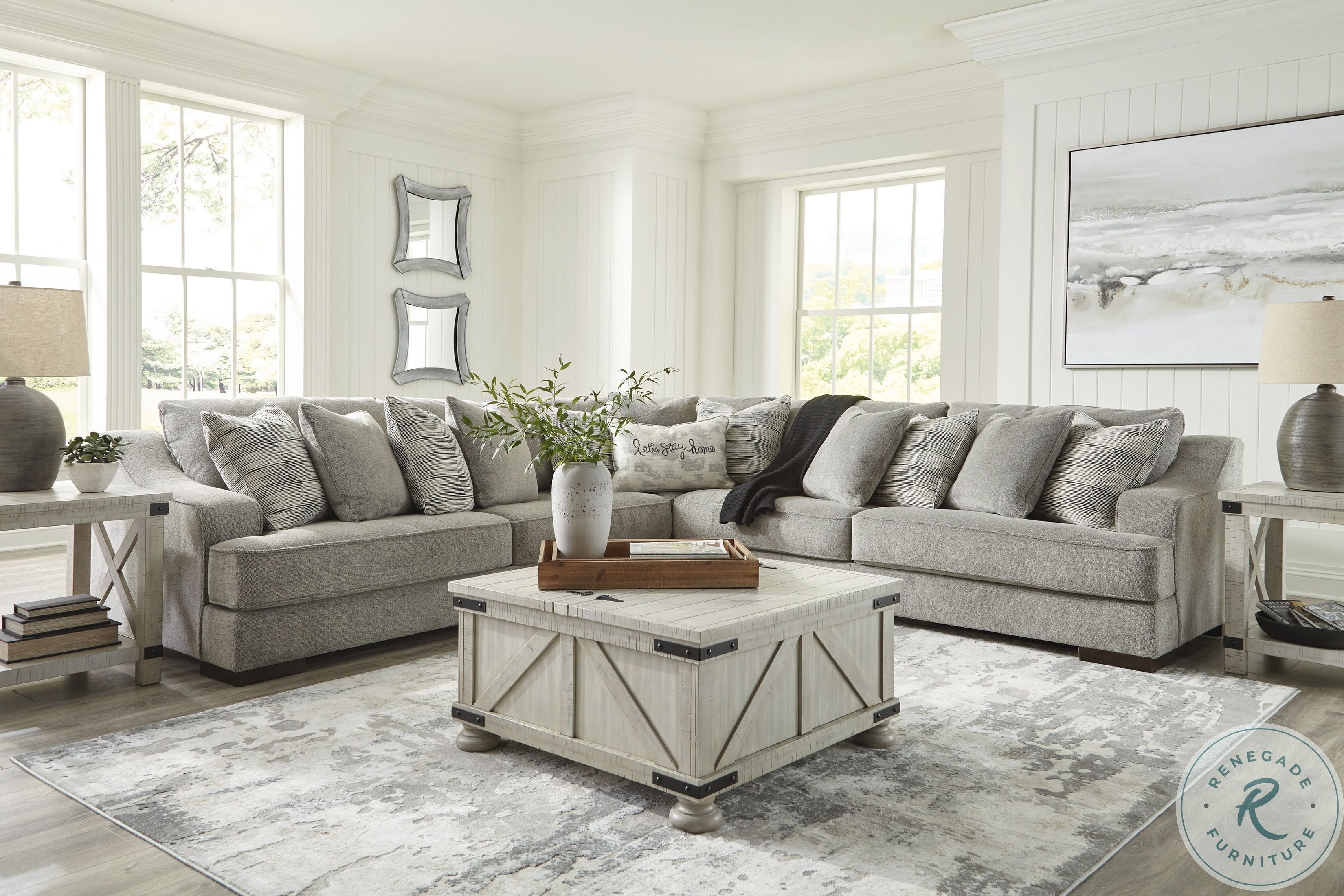 Carynhurst Whitewash End Table T9293