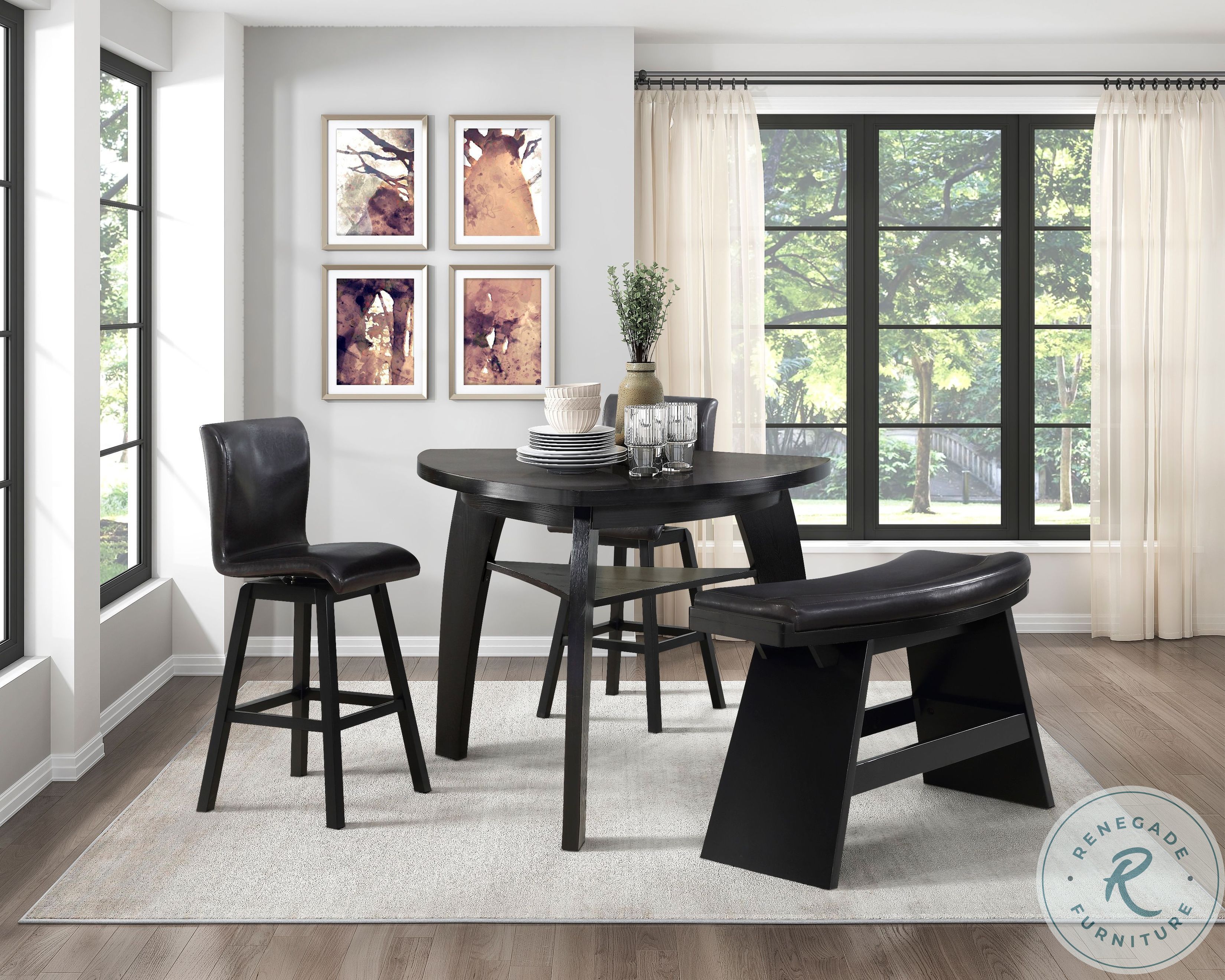 Hillshaw Dark Brown Pub Table From Homelegance Home Gallery Stores