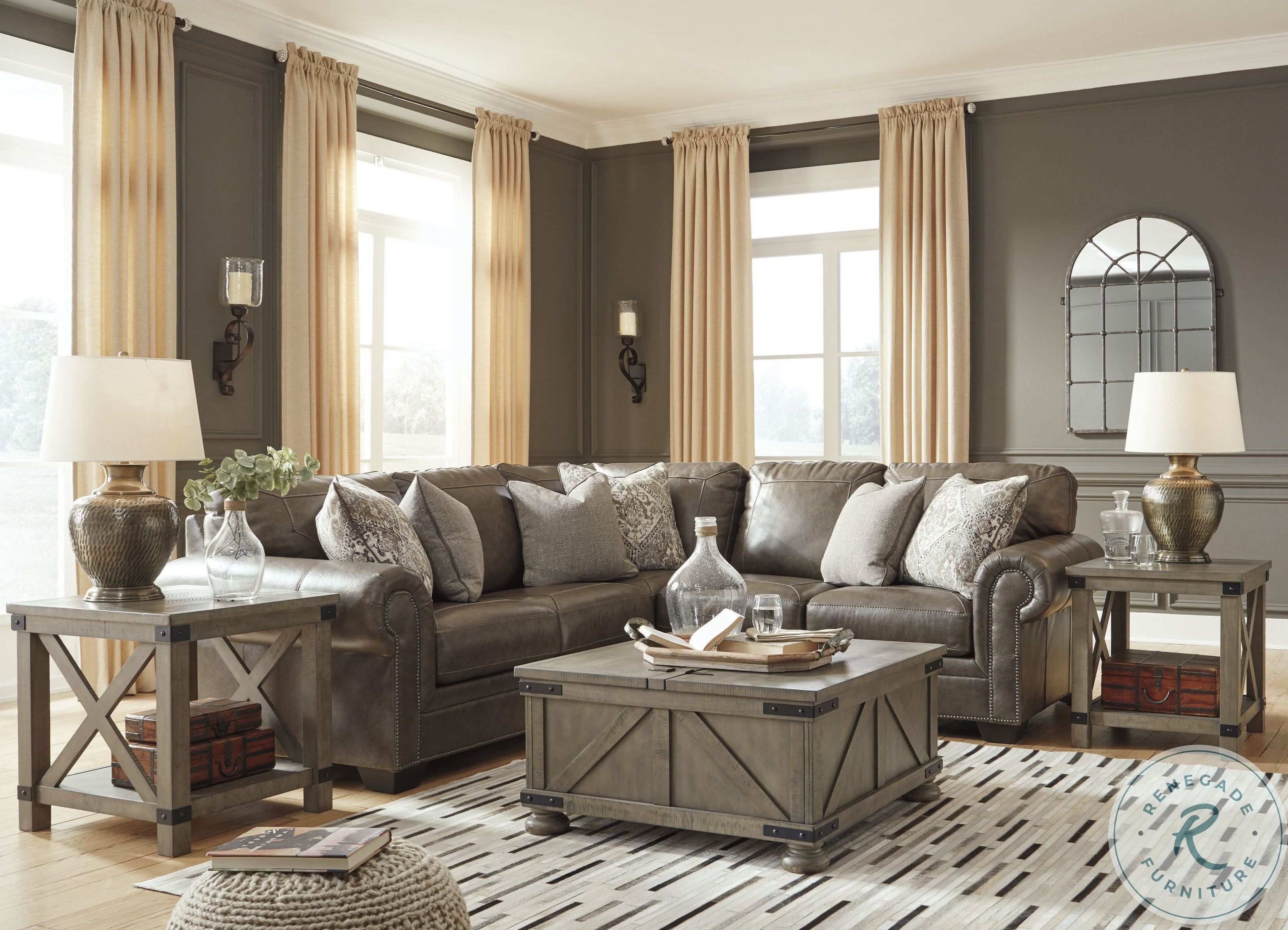 Aldwin Gray Rectangular 1 Shelf End Table T4573