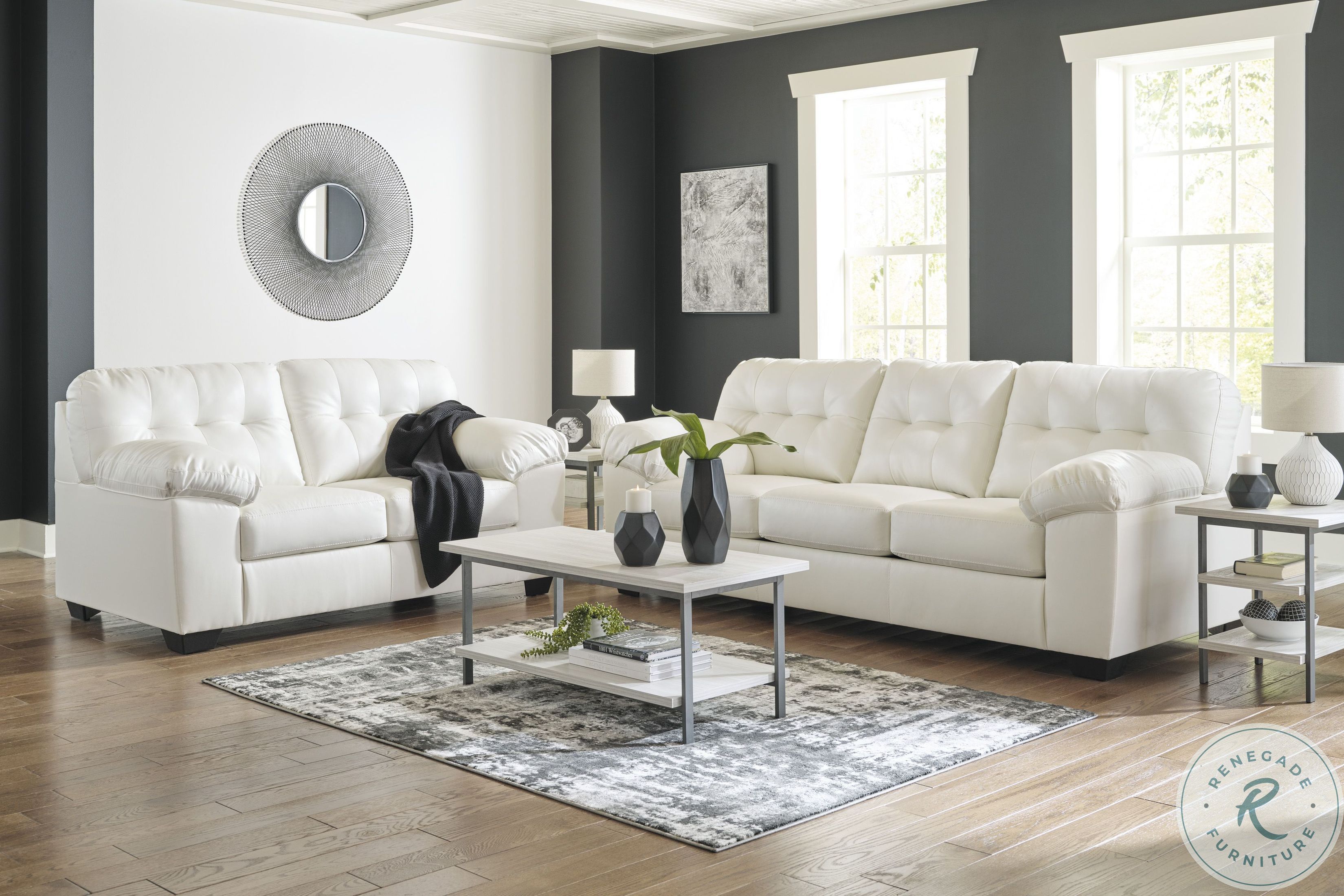 Donlen White Living Room Set 5970338