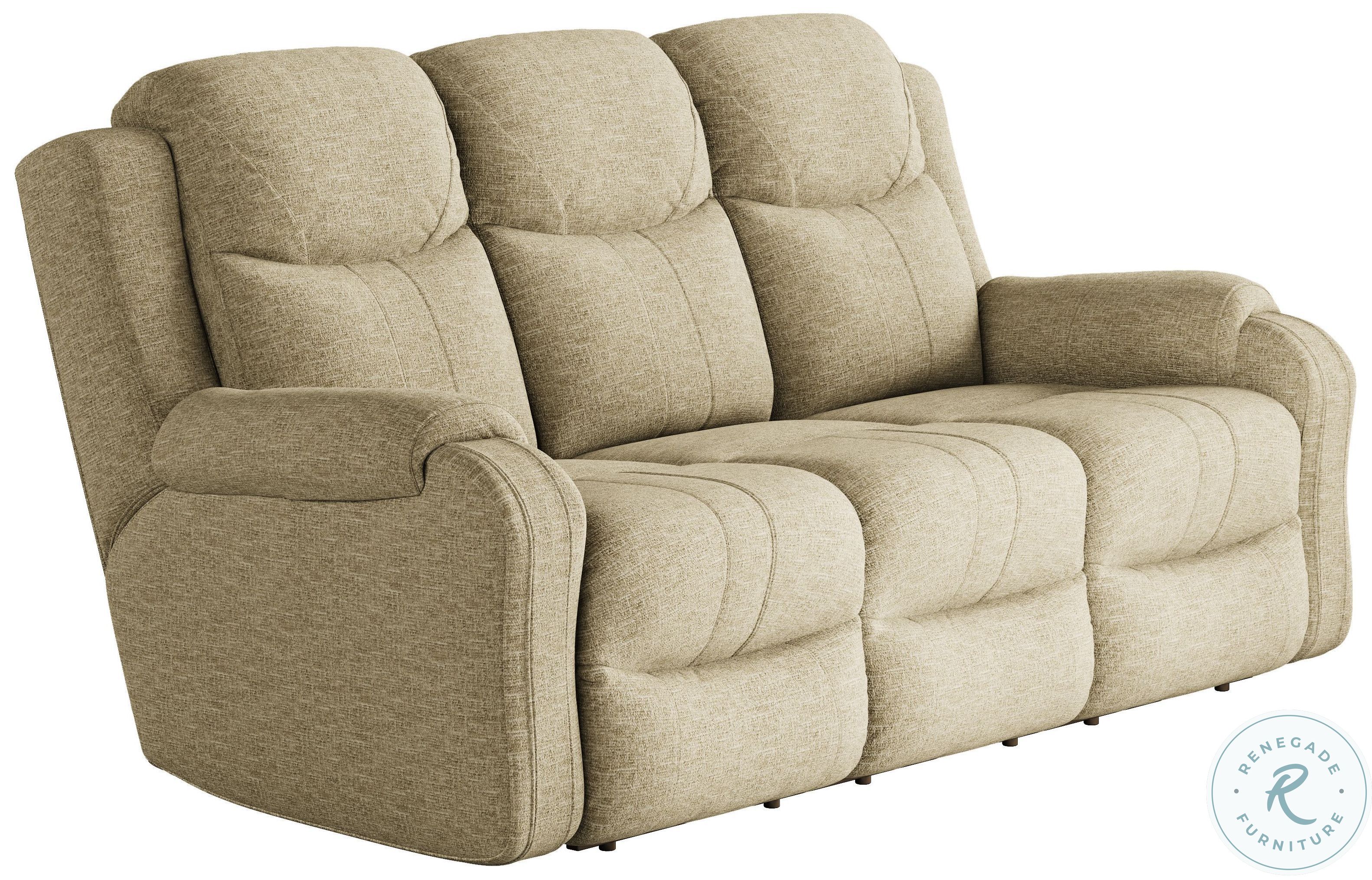 Marvel Beige Reclining Sofa with Power Headrest From Southern Motion Home Gallery Stores