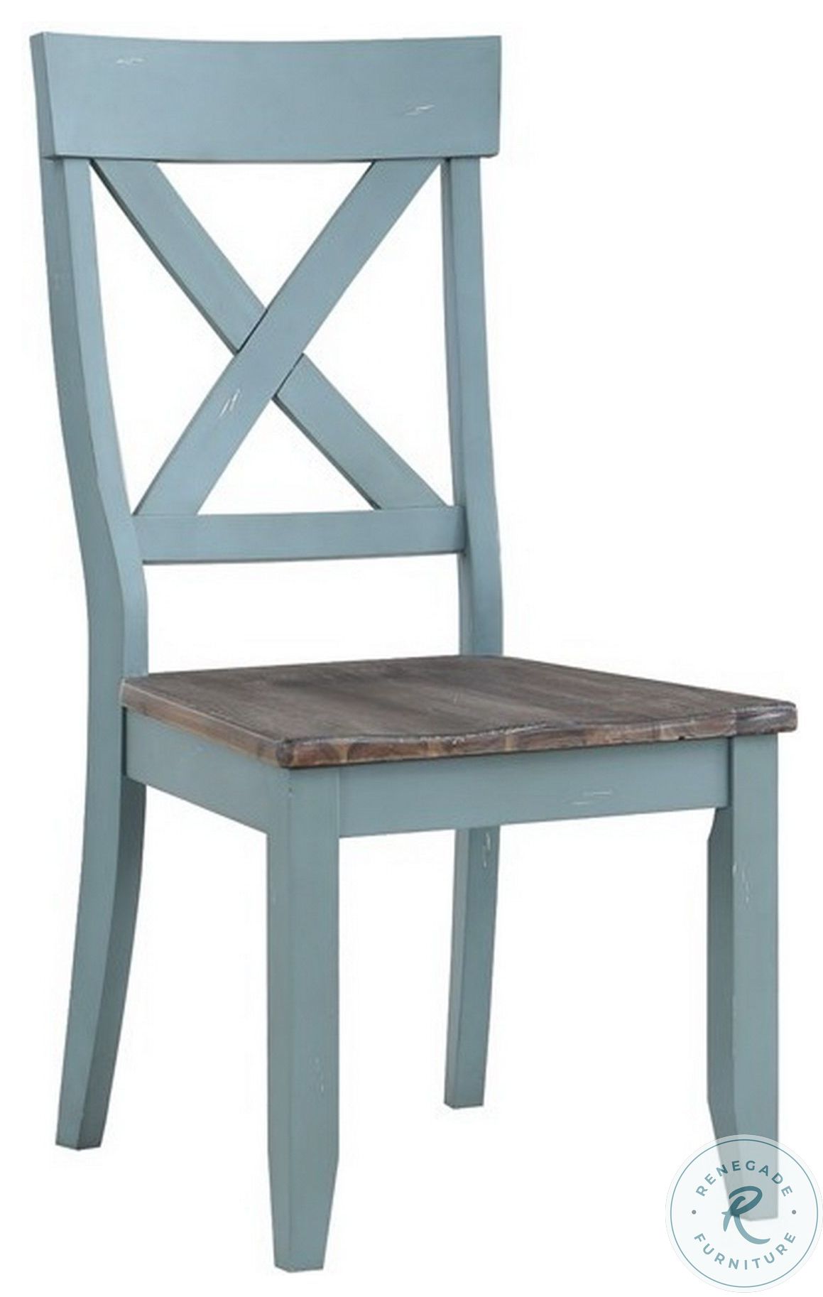 Bar Harbor Blue Crossback Dining Chair Set Of 2 From Coast to Coast