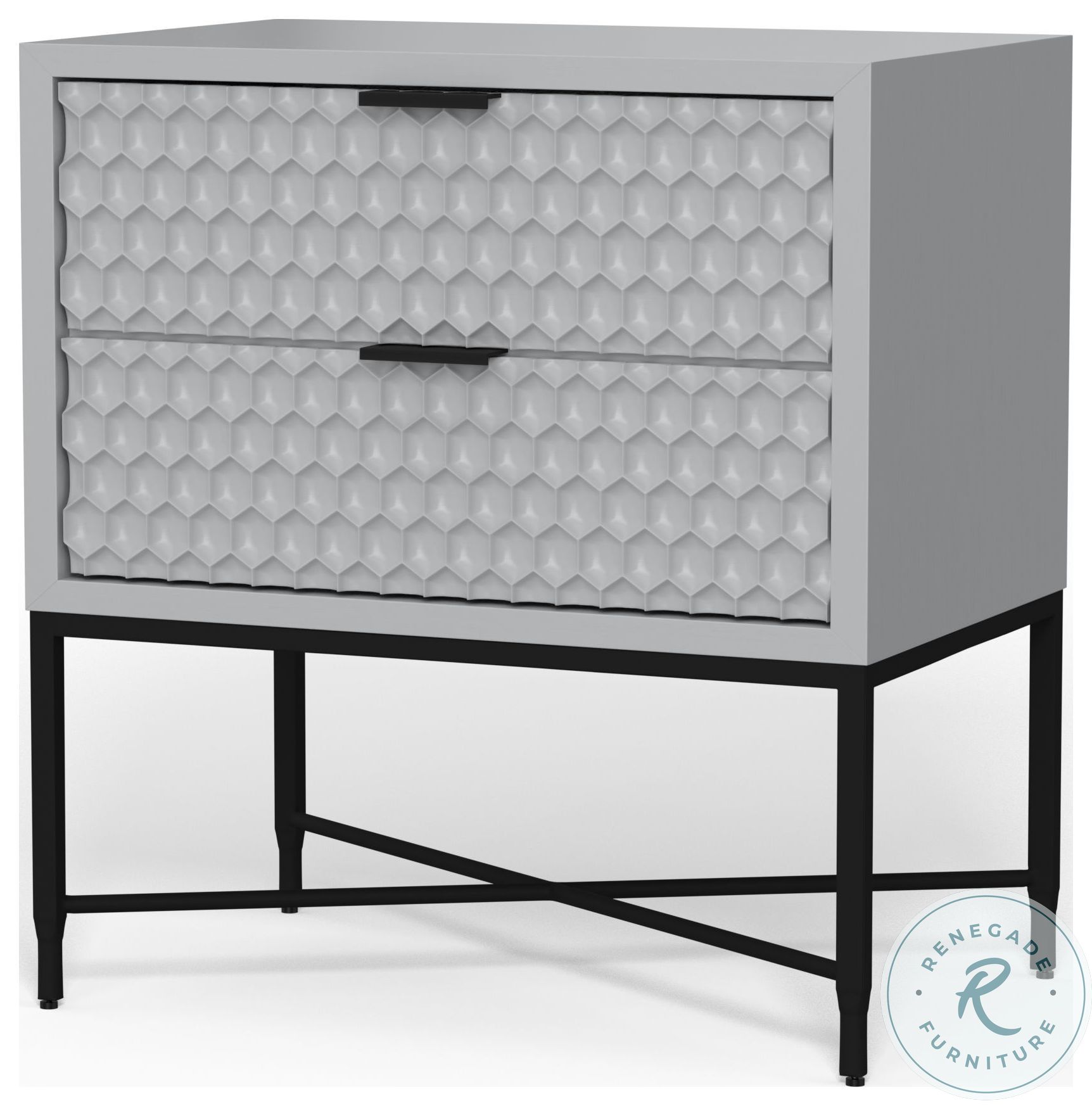 Milo Light Slate Gray Nightstand From Alpine Home Gallery Stores