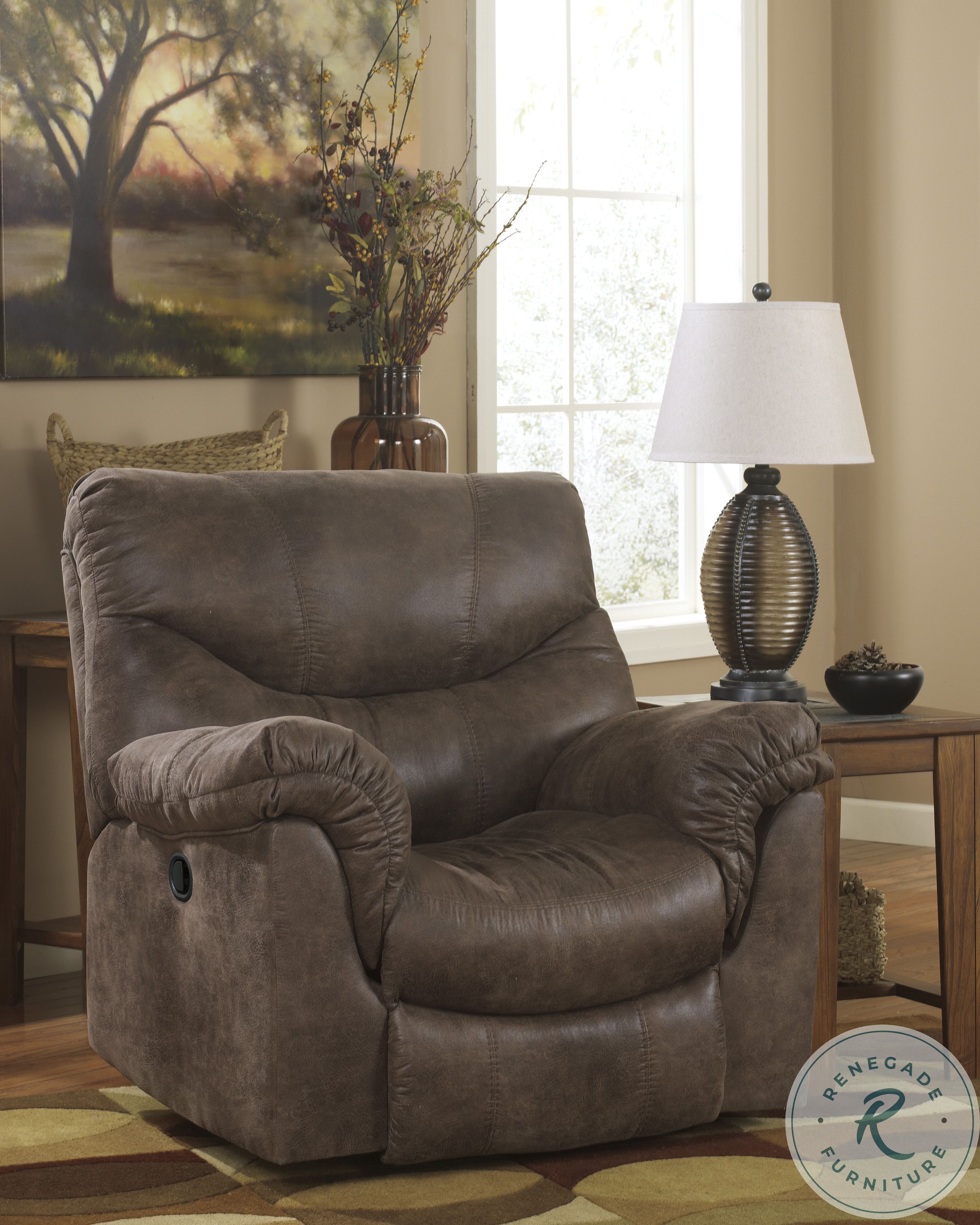 Alzena Gunsmoke Reclining Living Room Set 7140088