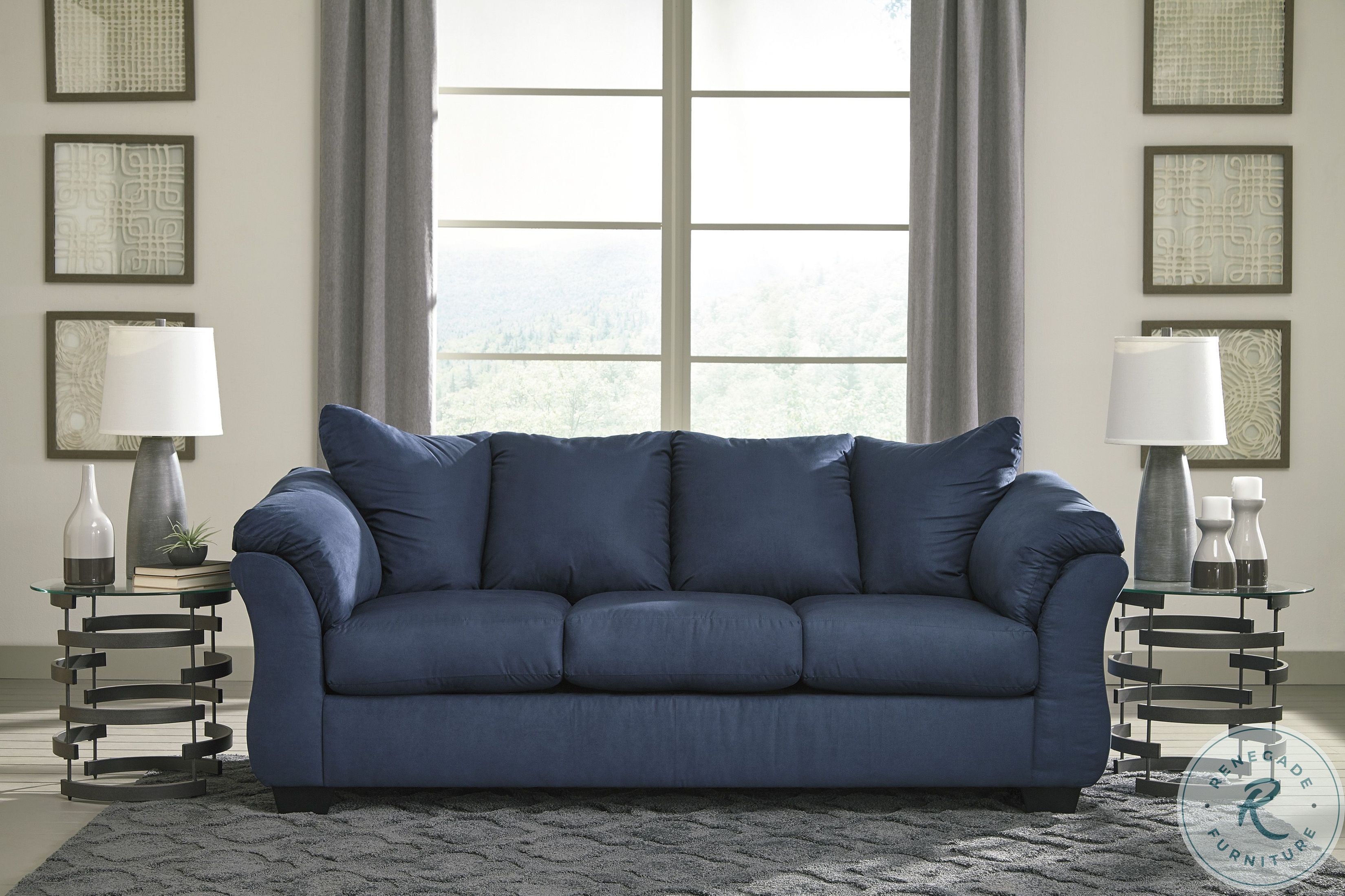 Darcy Blue Sofa 7500738
