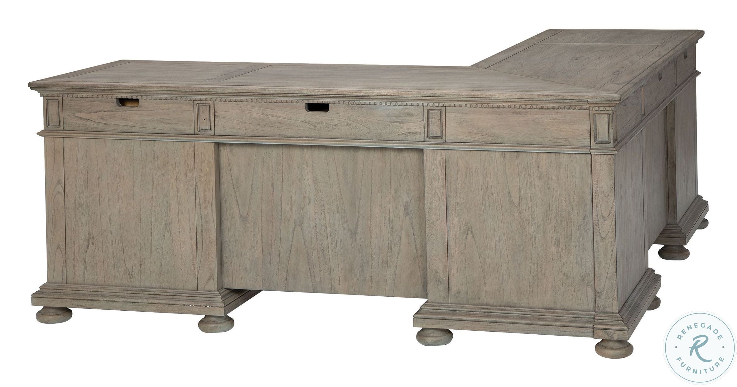 Wellington Driftwood Executive L Desk 79407