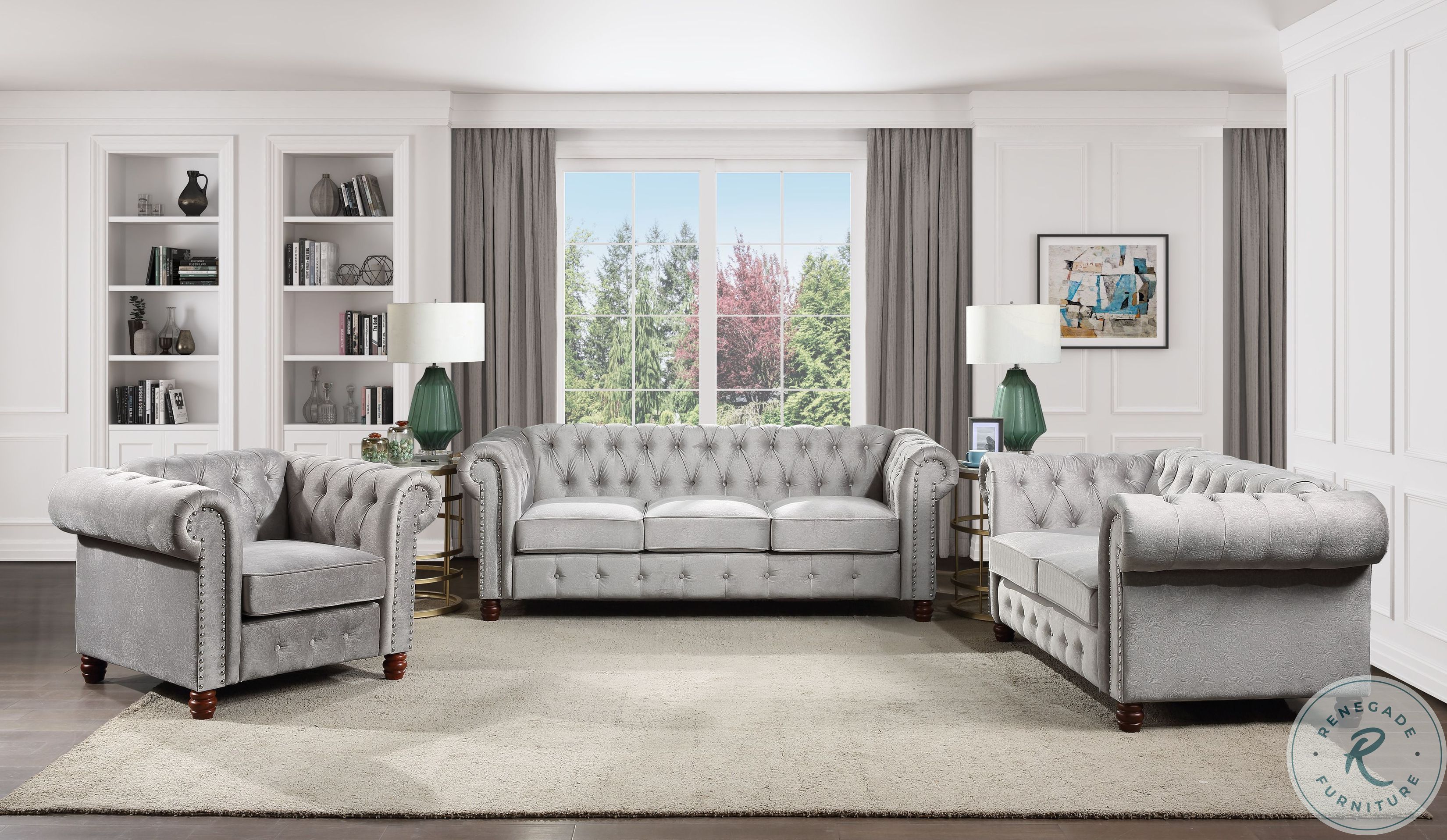 Welwyn Gray Living Room Set 9326GY3