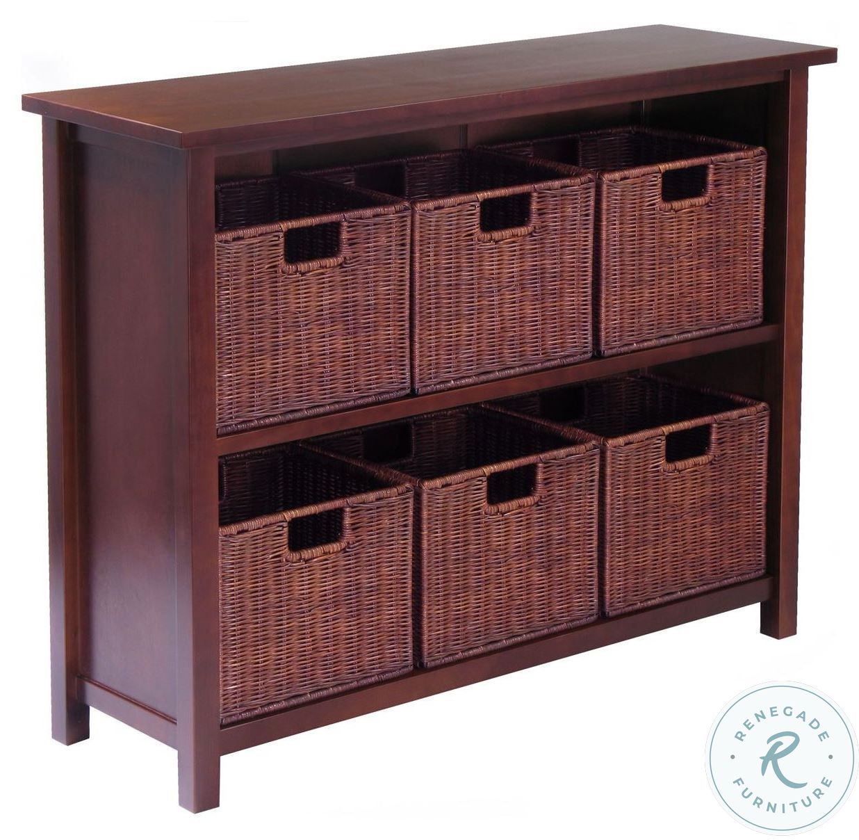 Milan 7 Piece Storage Shelf with 6 Small Baskets HomeGalleryStores