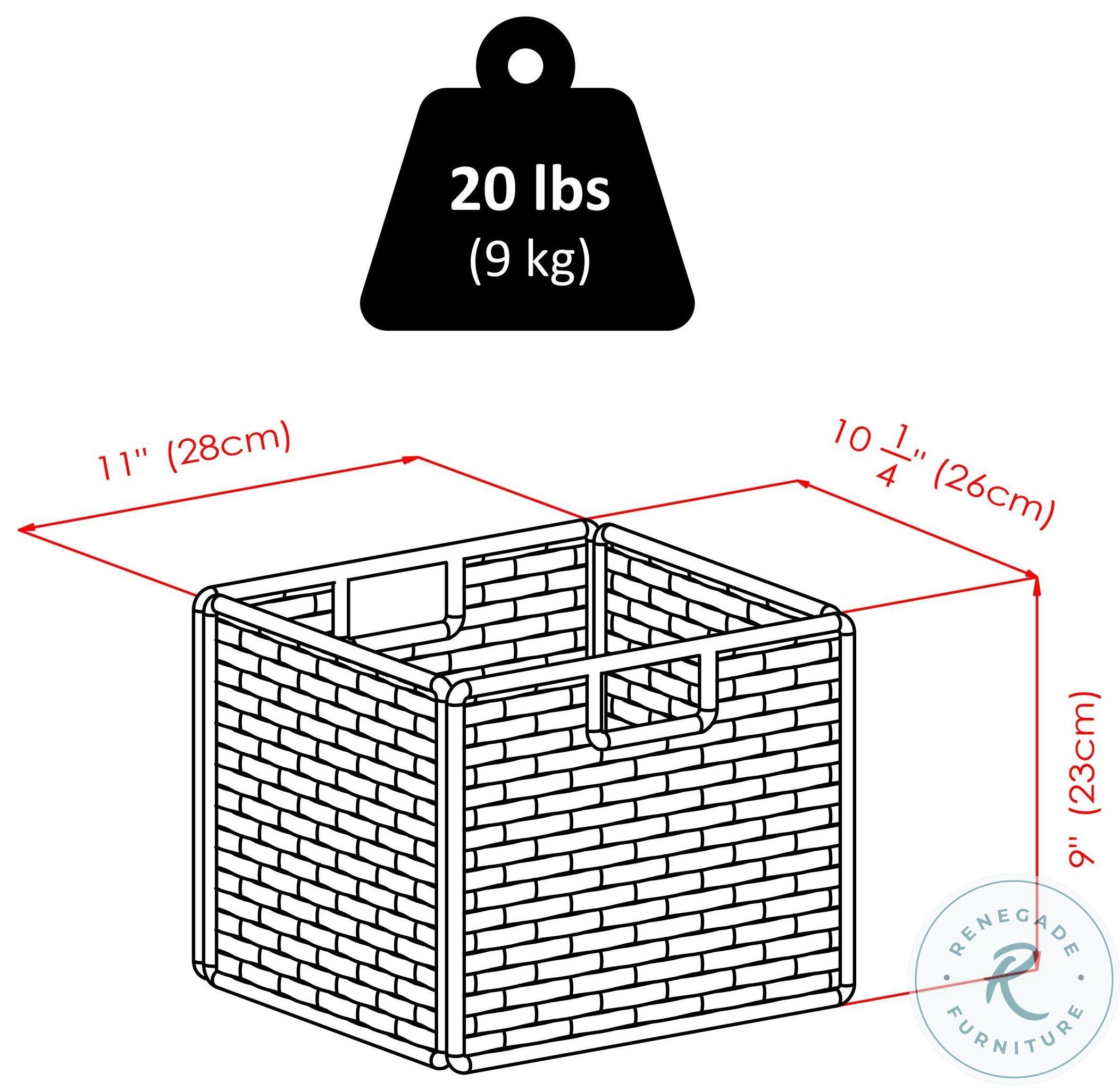 Milan 7 Piece Storage Shelf with 6 Small Baskets HomeGalleryStores