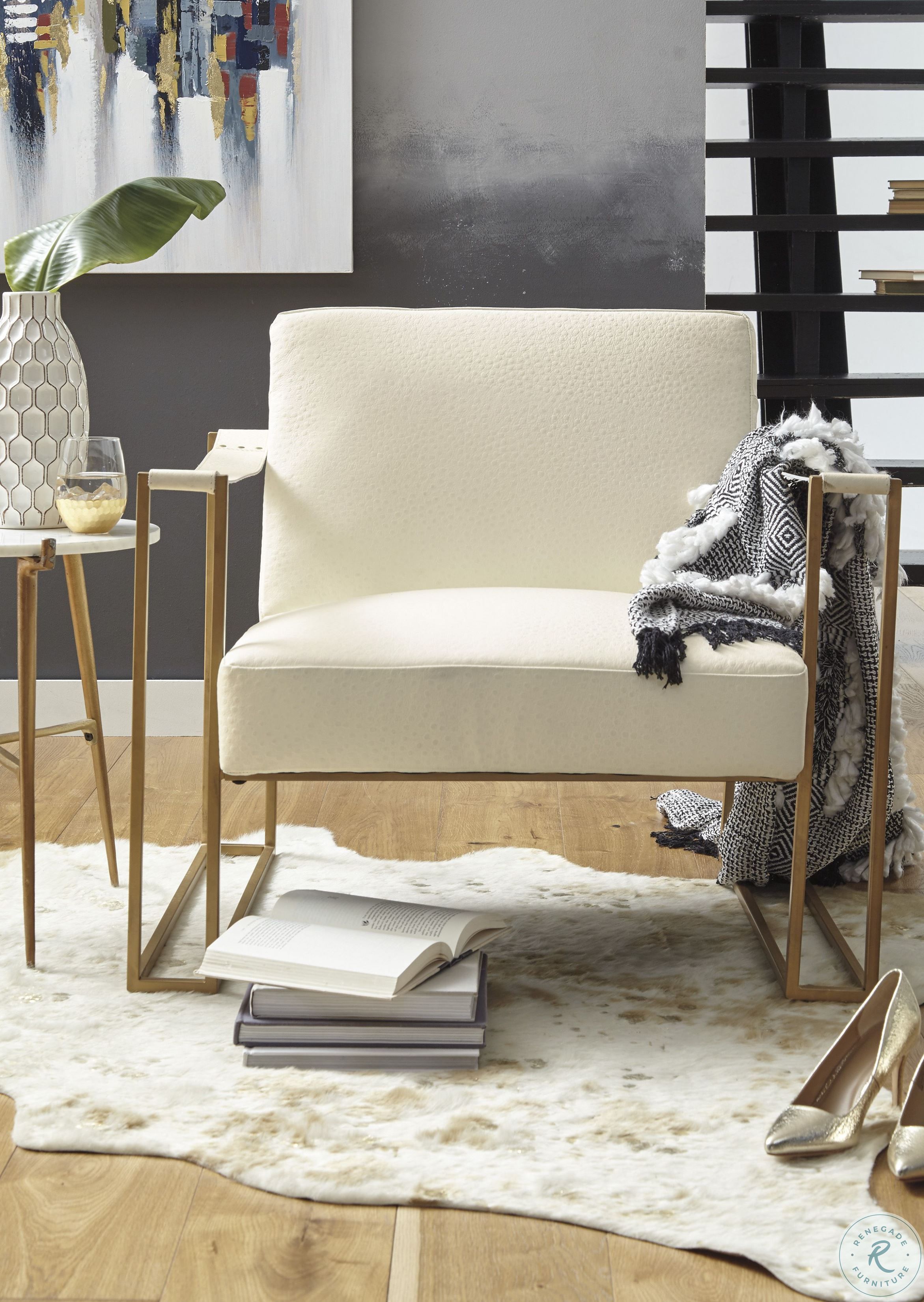 Kleemore Cream Leather Accent Chair A3000213