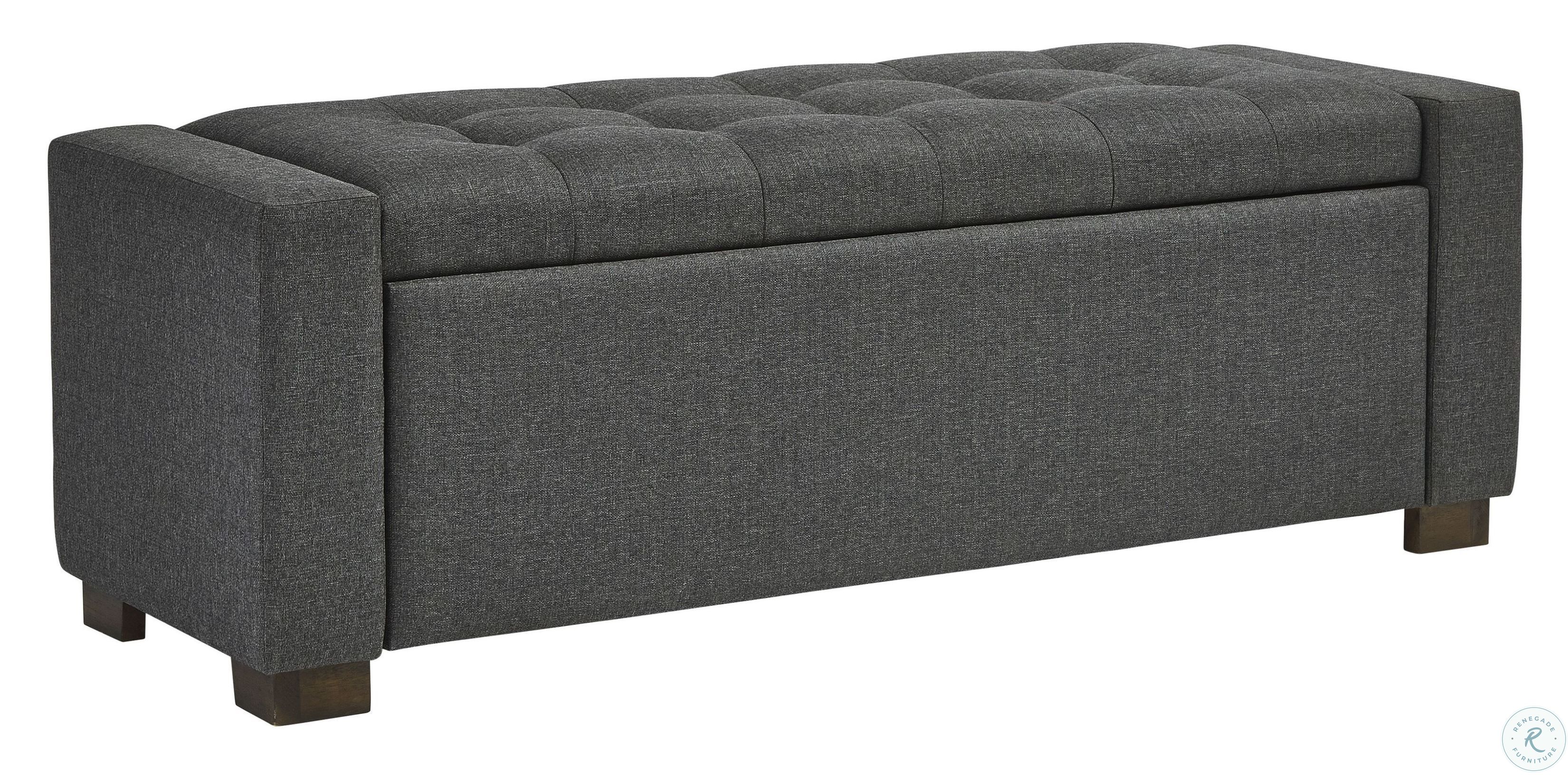 Cortwell Gray Storage Bench A3000224