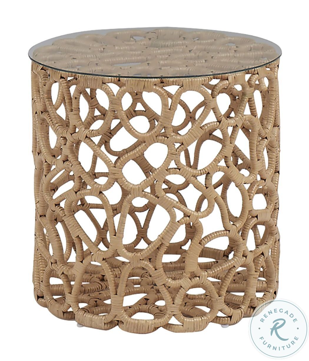 Tolli Natural Cylinder Accent Table