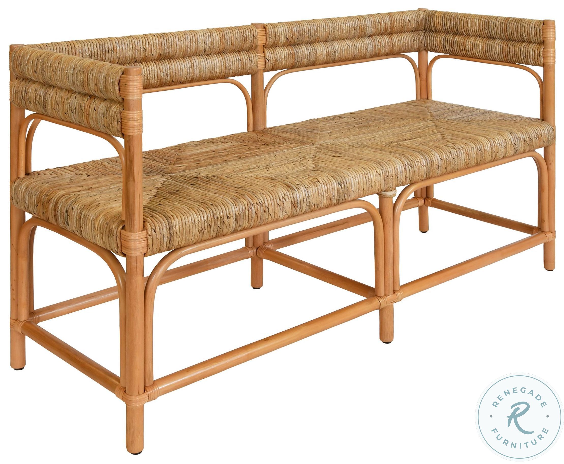 Ajax Seagrass Rattan Bench From Worlds Away Coleman Furniture — free download