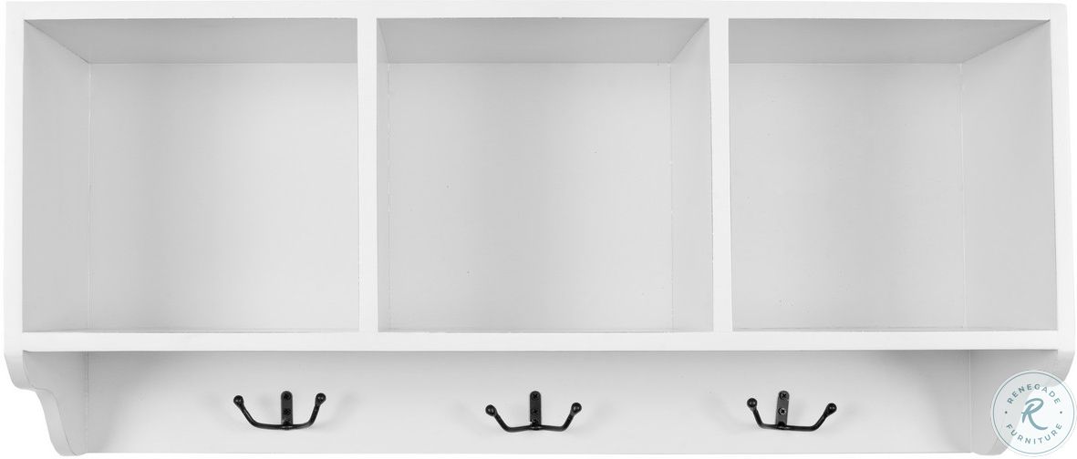 Alice White Storage Compartment Wall Shelf