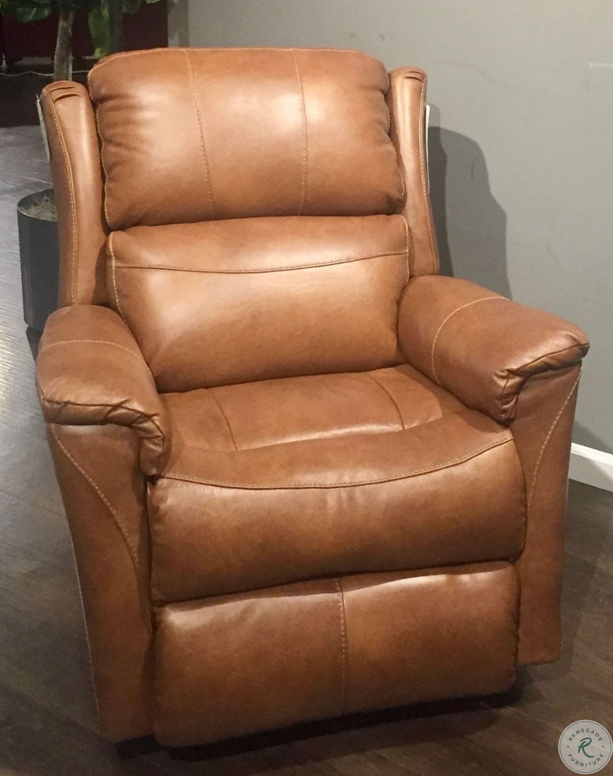 Shimmer Amber Leather Wall Hugger Recliner