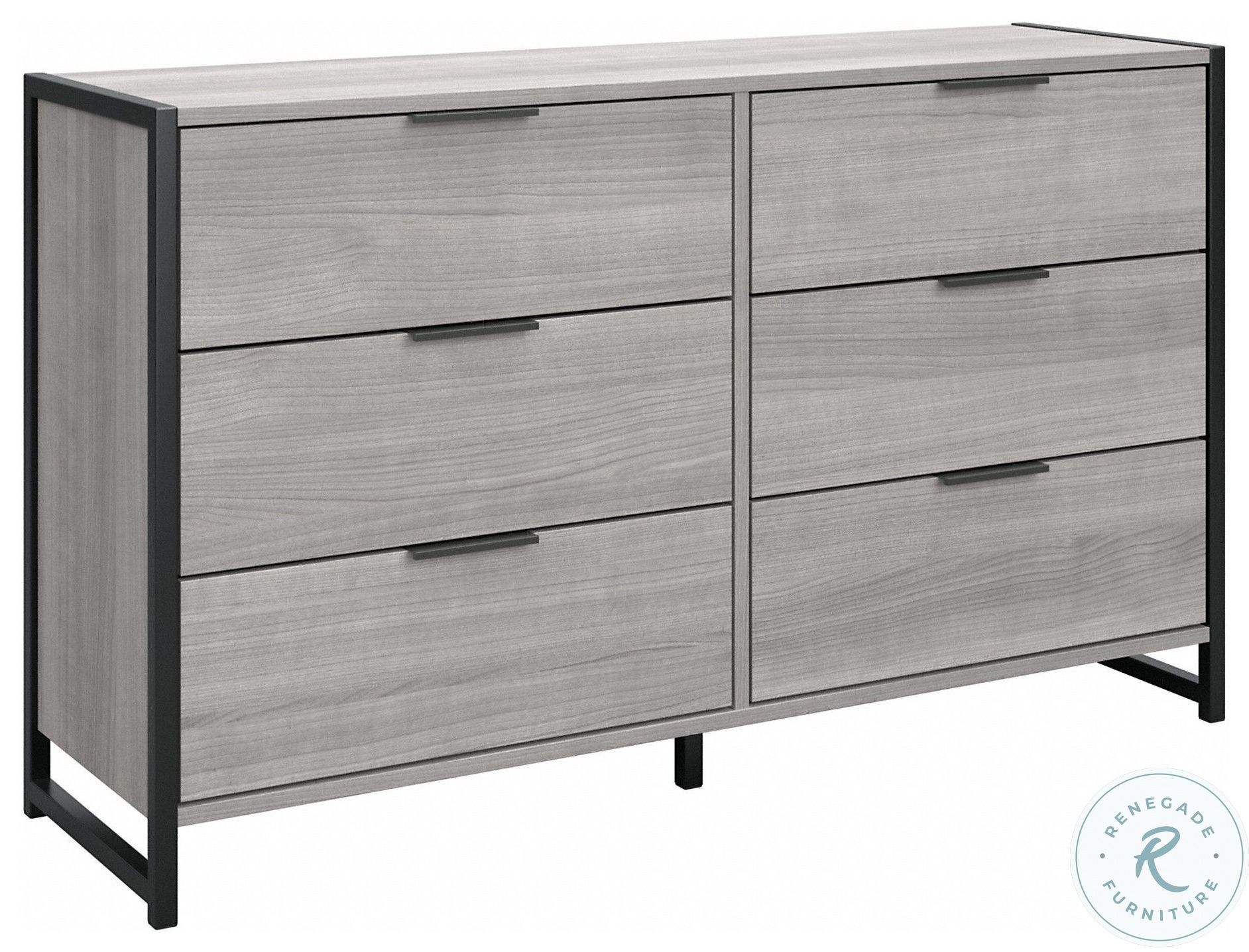 Atria Platinum Gray 6 Drawer Dresser | HomeGalleryStores.com | ARS160PGK