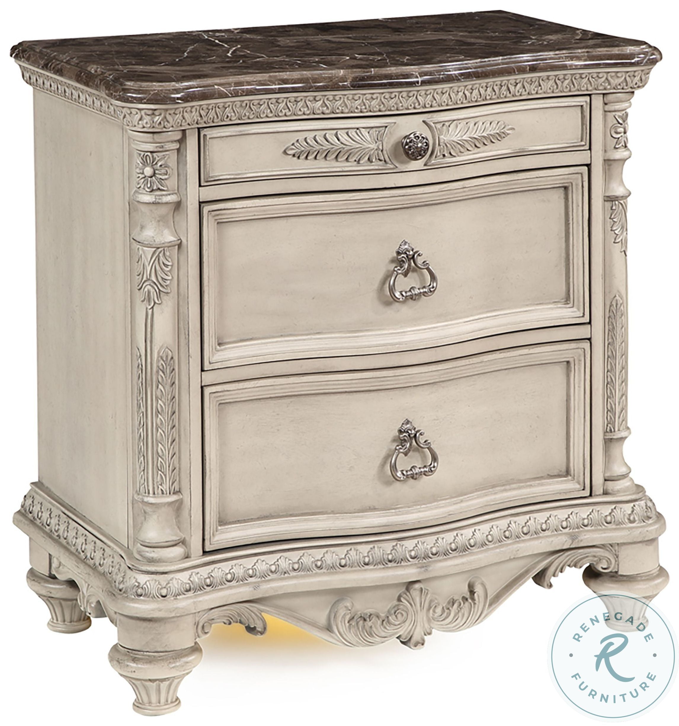 Grand Statement Antique White Bachelor Chest From Avalon Furniture
