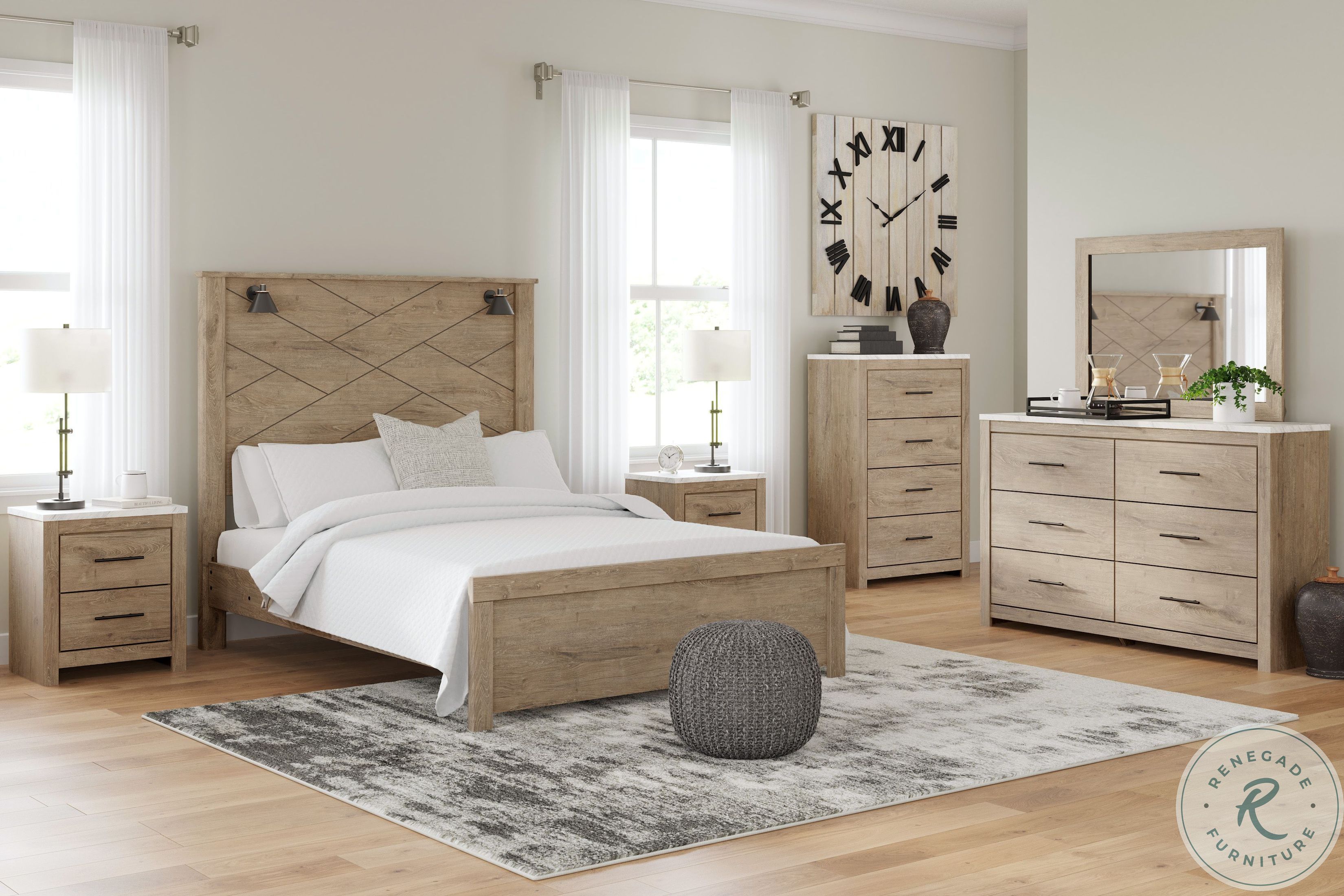 Senniberg Light Brown Panel Bedroom Set B1191