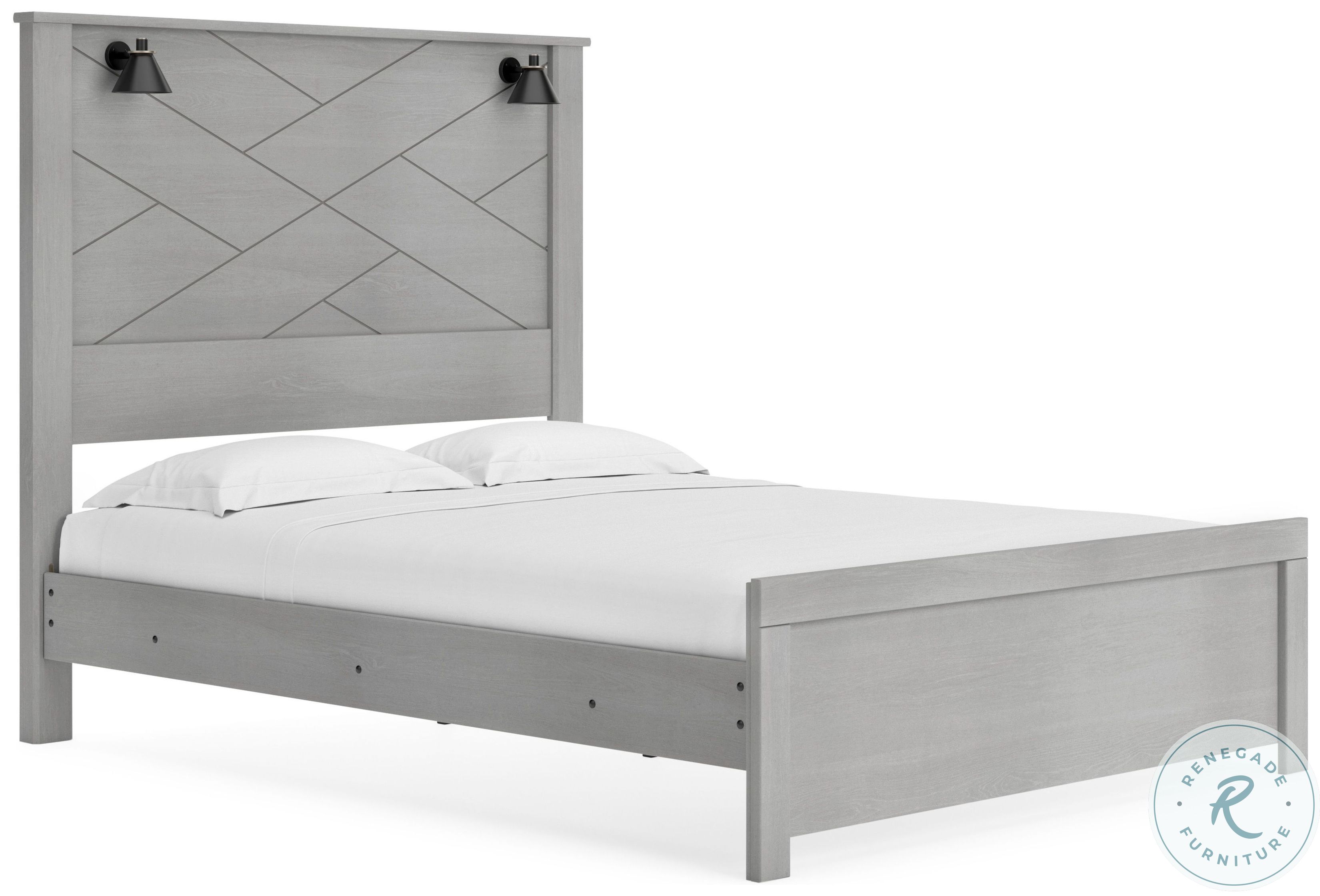 Cottonburg Light Grey Panel Bedroom Set B1192