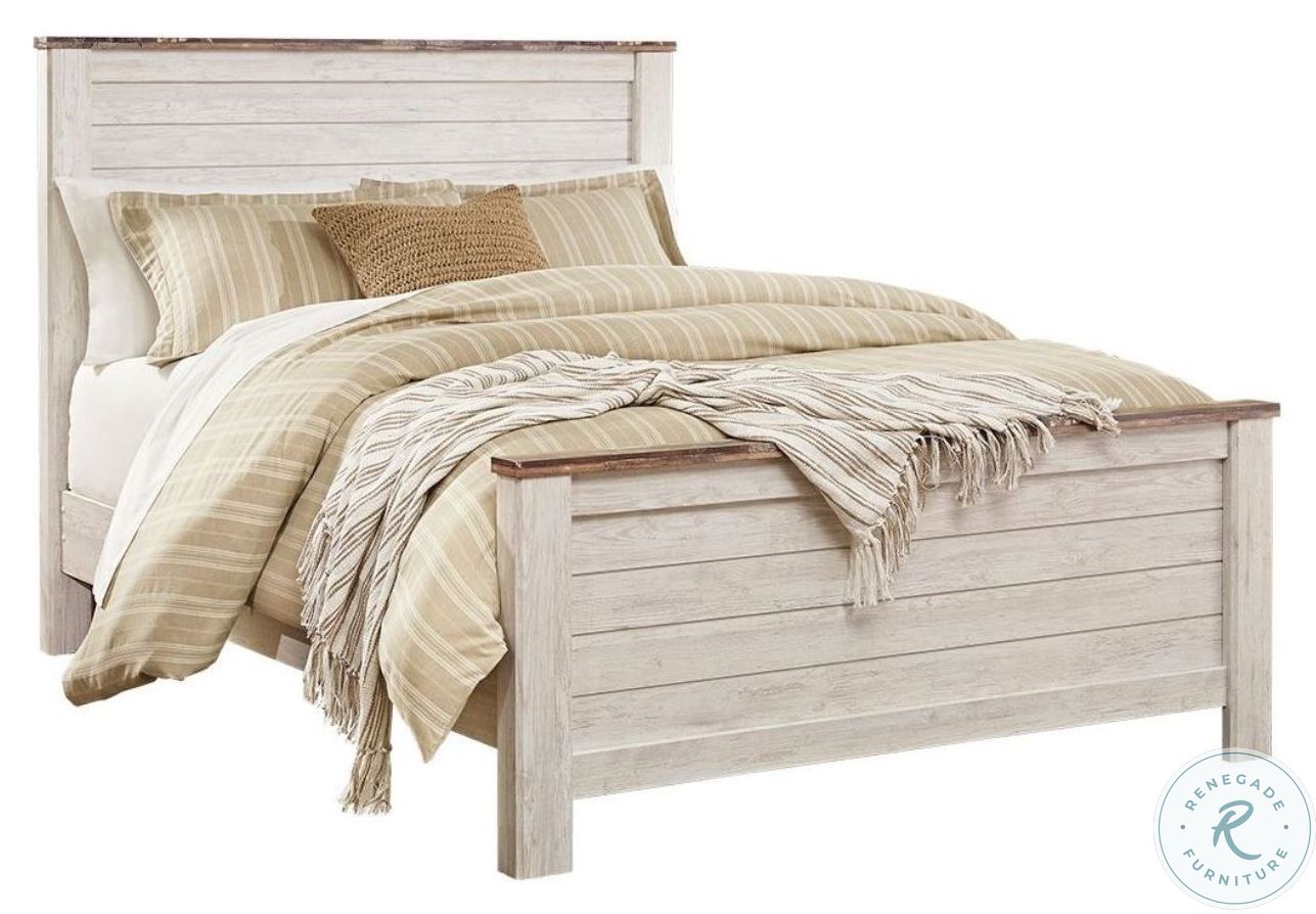Willowton Whitewash Queen Panel Bed B267545798