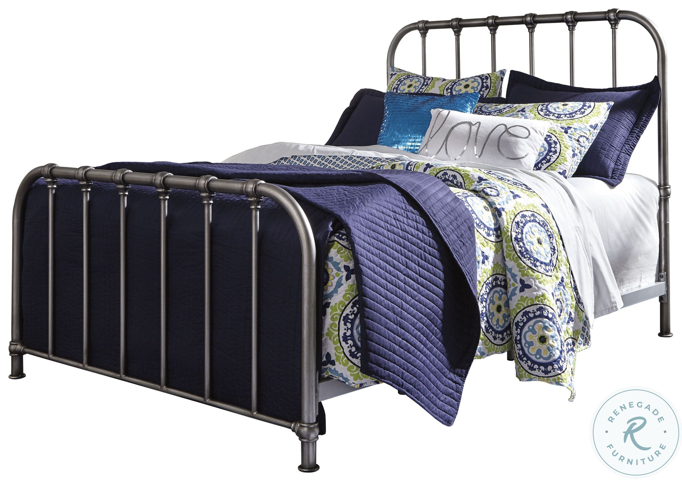 Nashburg Silver Full Metal Bed B280572