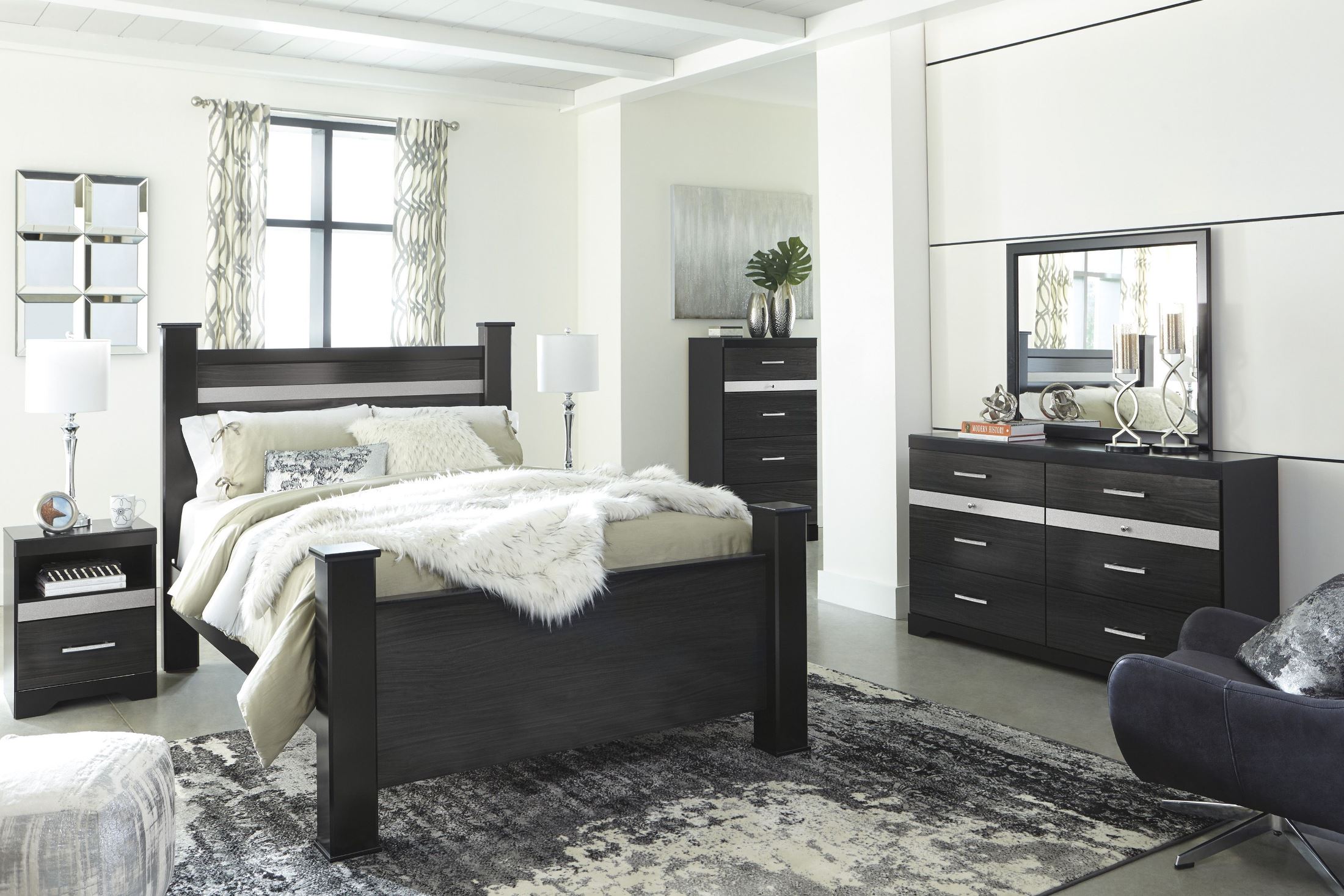Starberry Black Poster Bedroom Set ASLB304