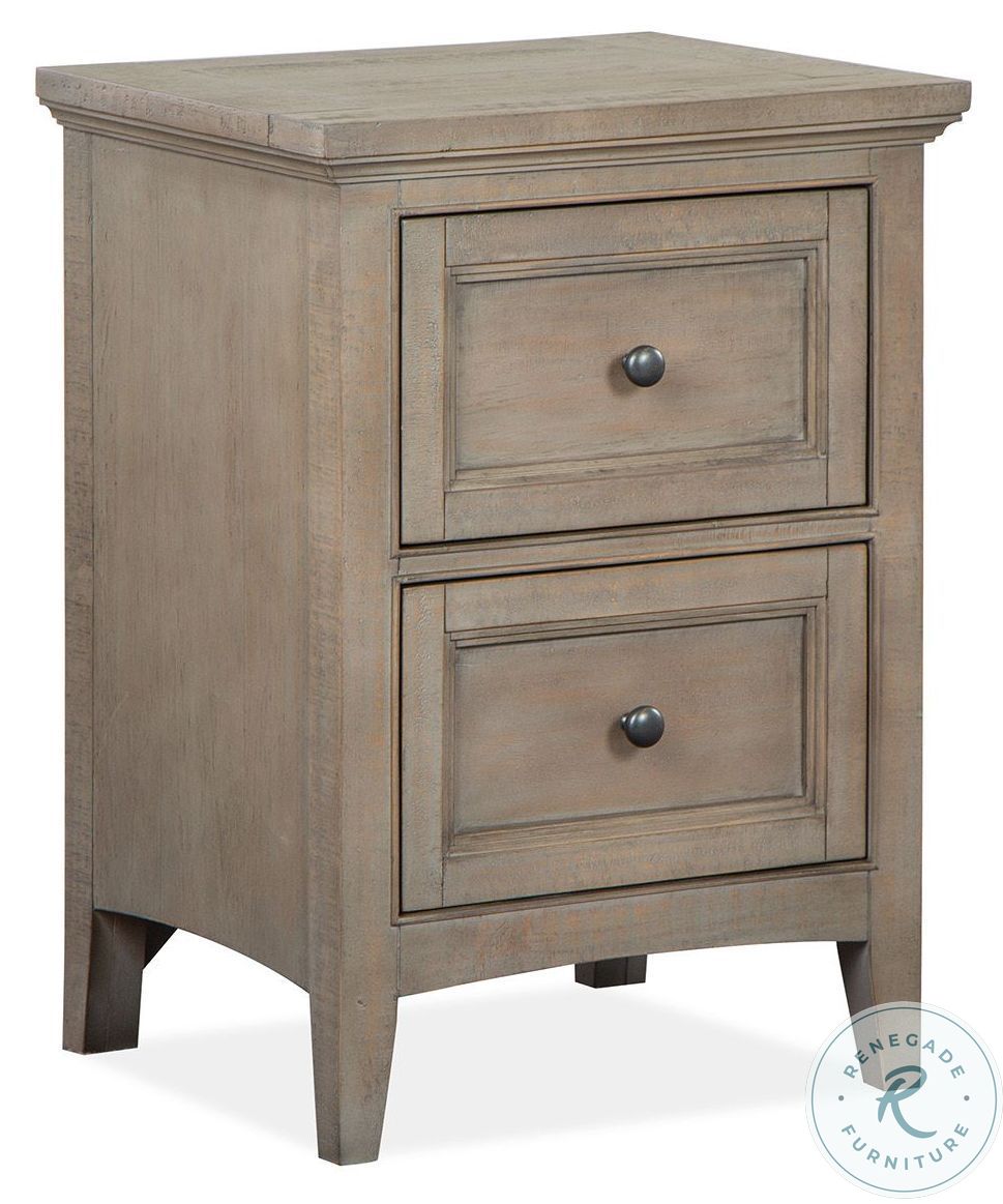 Paxton Place Dovetail Grey Small Drawer Nightstand HomeGalleryStores