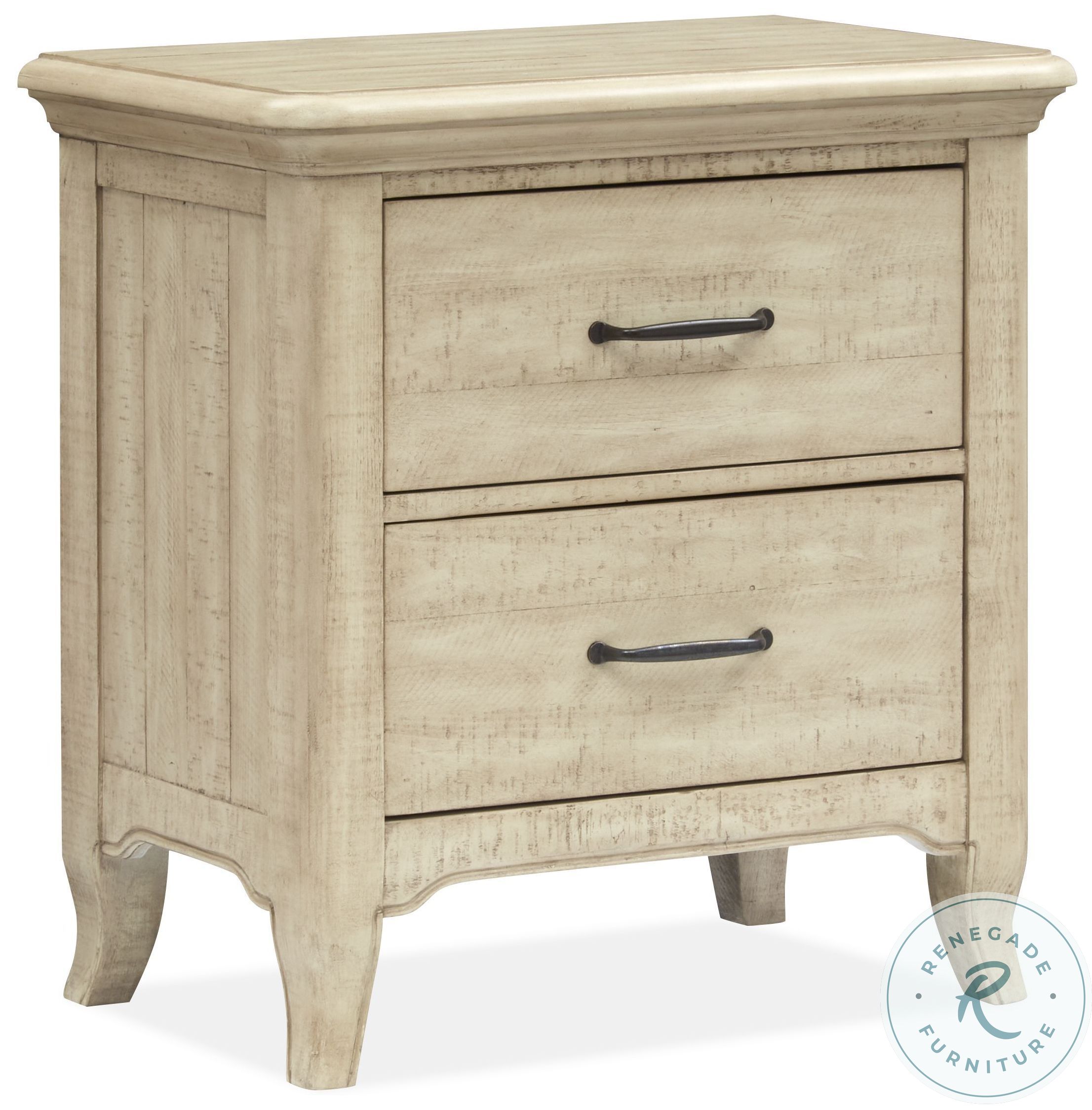 Harlow Weathered Bisque Drawer Nightstand