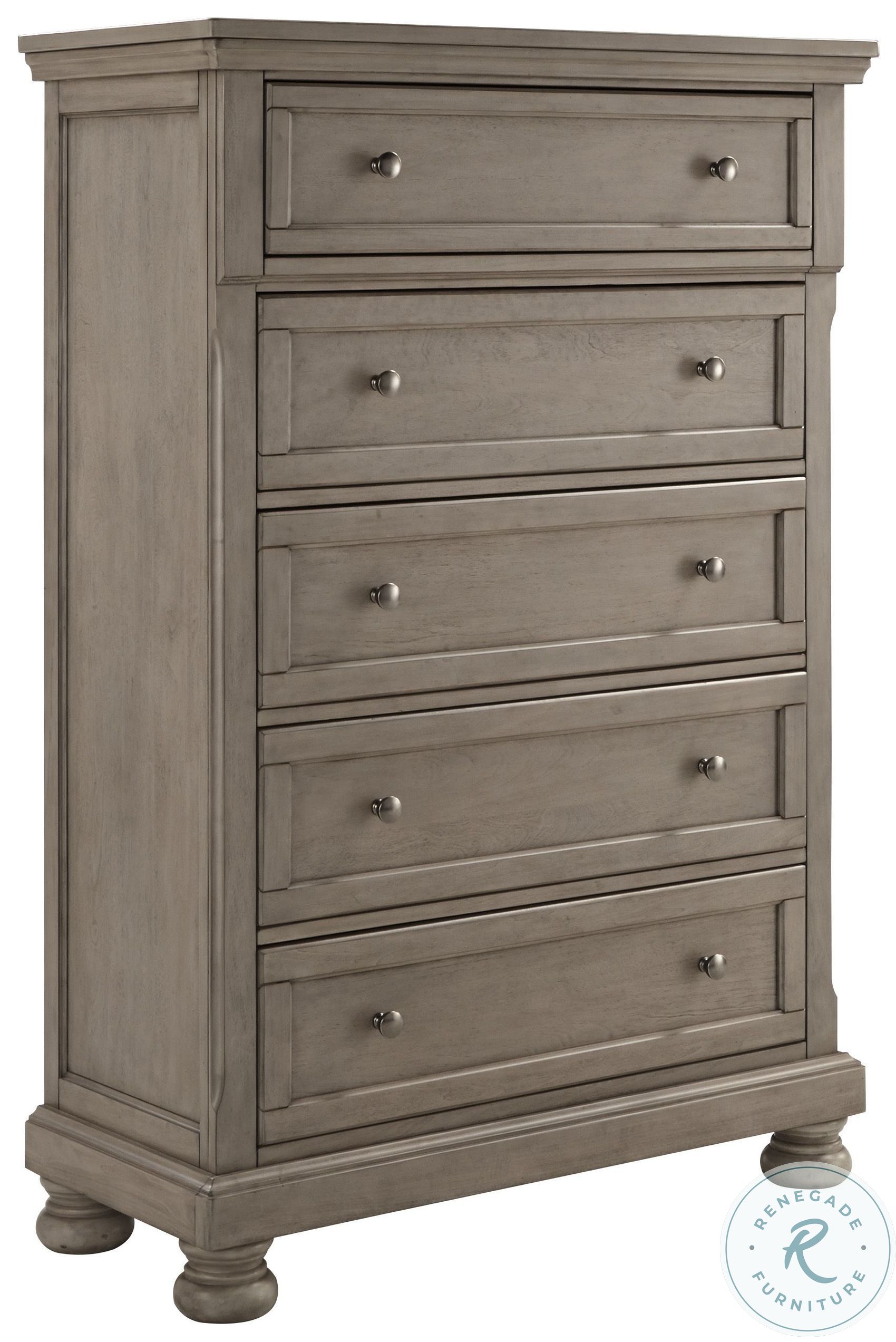 Lettner Light Gray 5 Drawer Chest B73346
