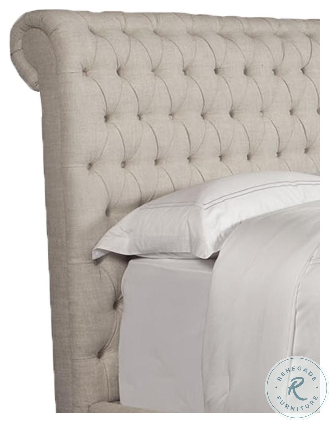 Jackie Crepe King Upholstered Sleigh Bed BJAC