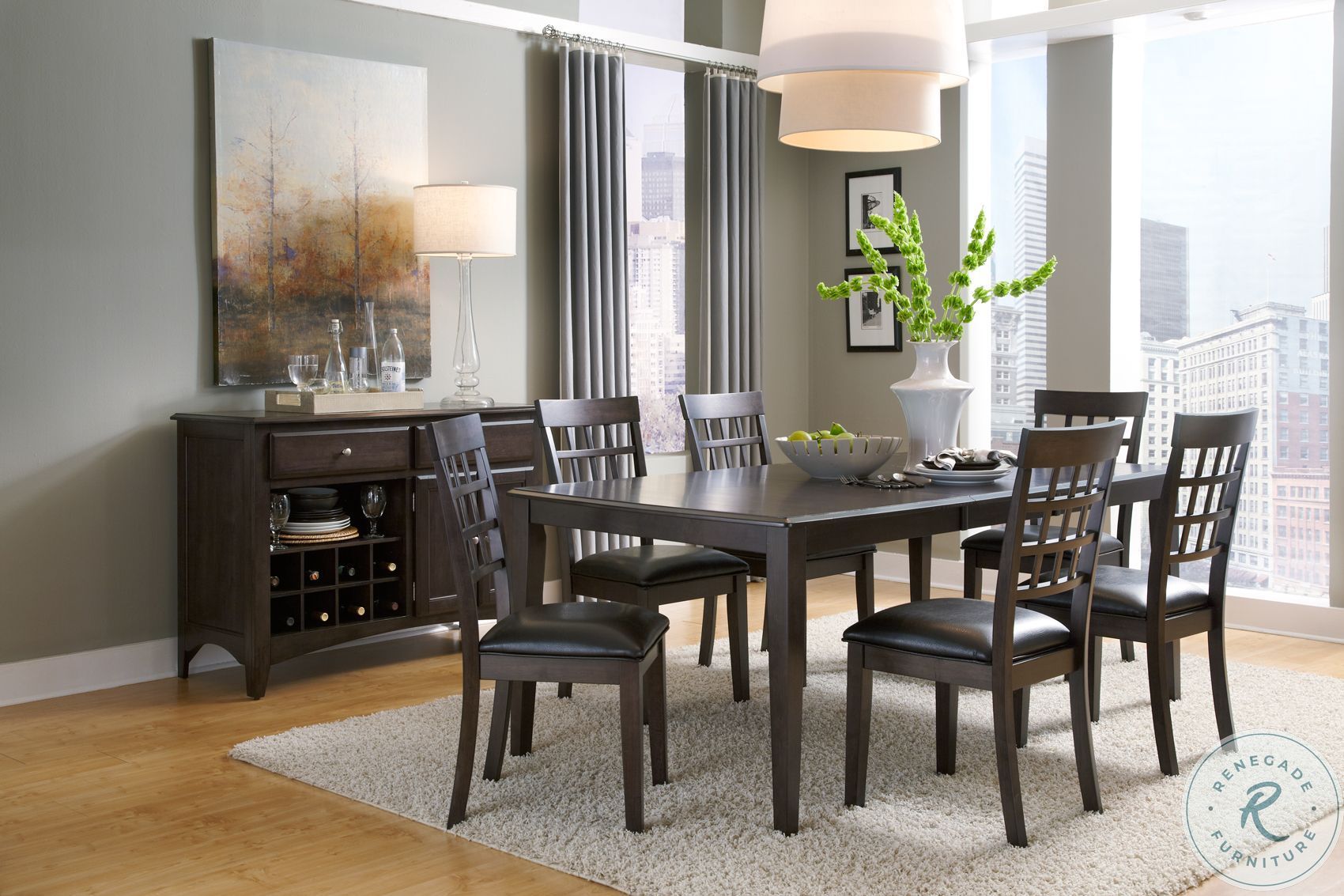 Bristol Point 78" Warm Grey Brown Extendable Rectangular Dining Table ...