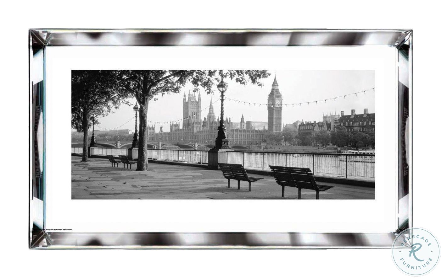 Thames Black And White Big Ben London Wall Art