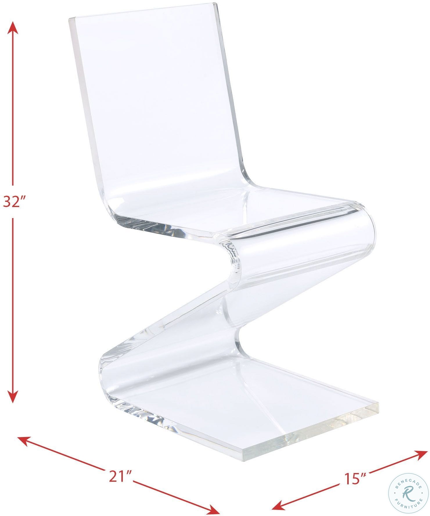 Peek Clear Acrylic Z Chair CIR500CHE