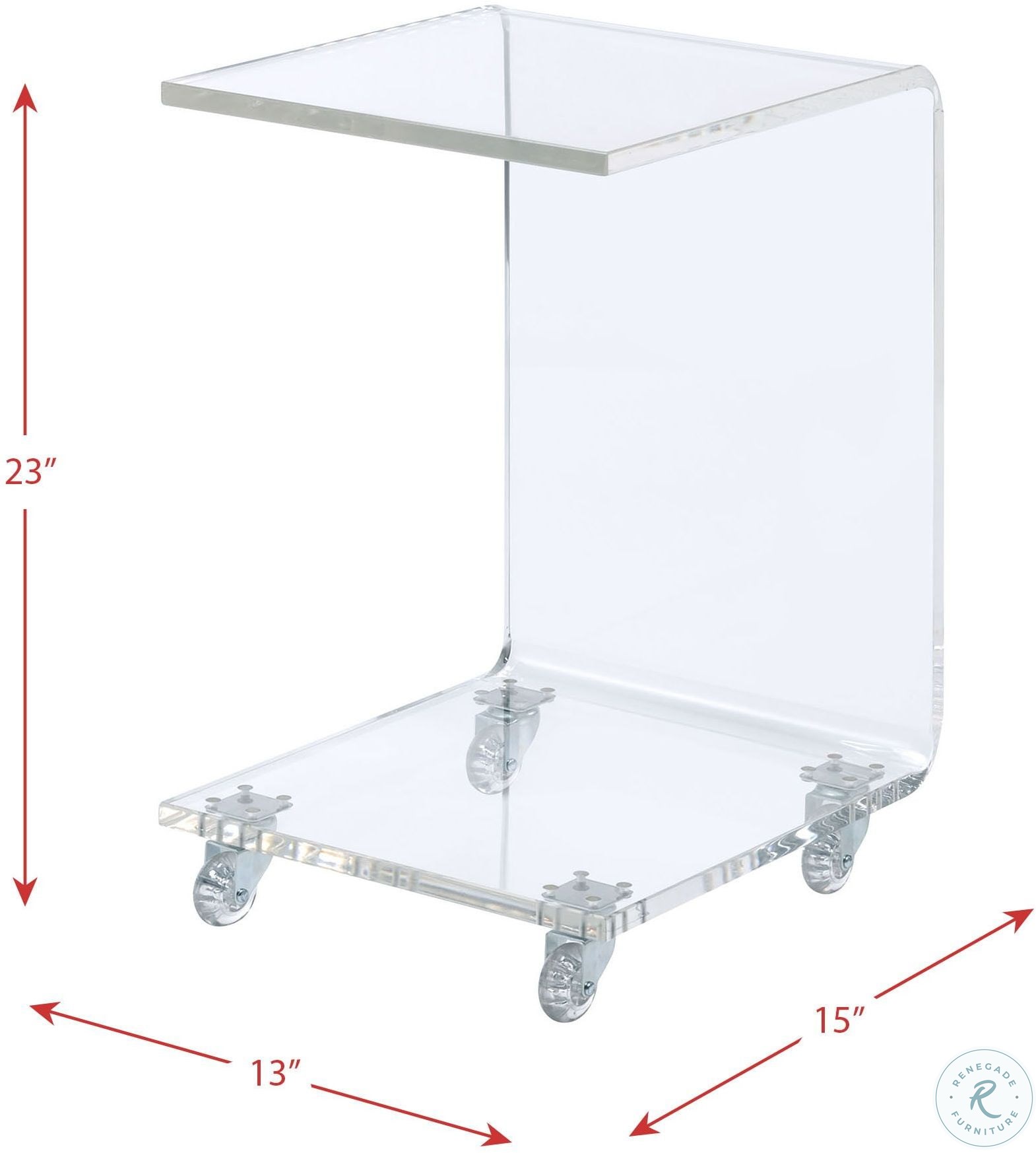 Peek Clear Acrylic Snack Table CIR500STE