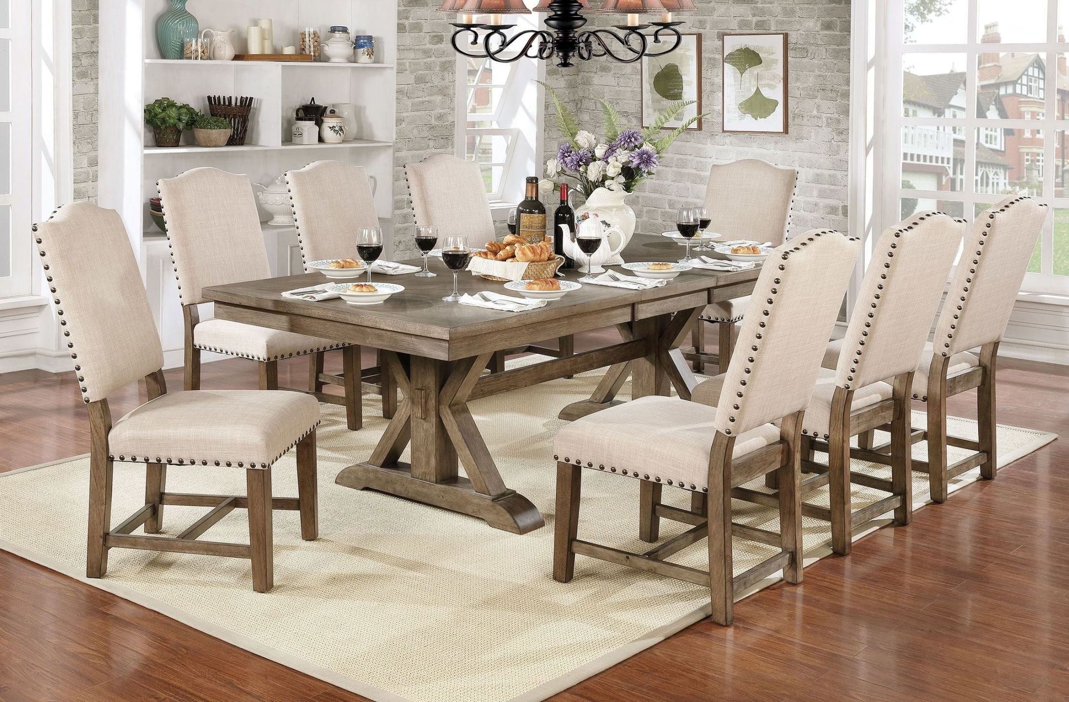 Julia Light Oak Extendable Dining Room Set | HomeGalleryStores.com ...