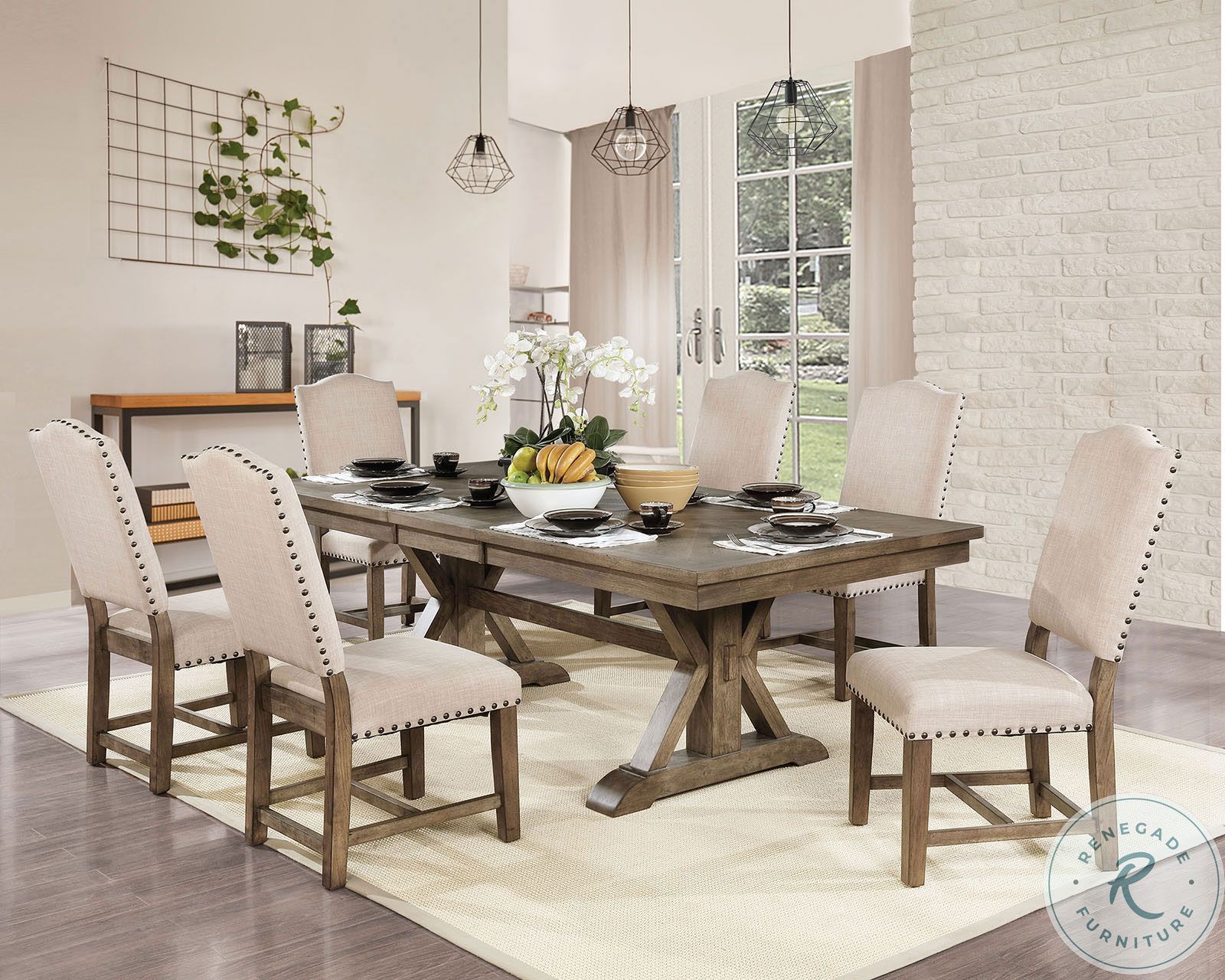 Julia Light Oak Extendable Dining Room Set | HomeGalleryStores.com ...