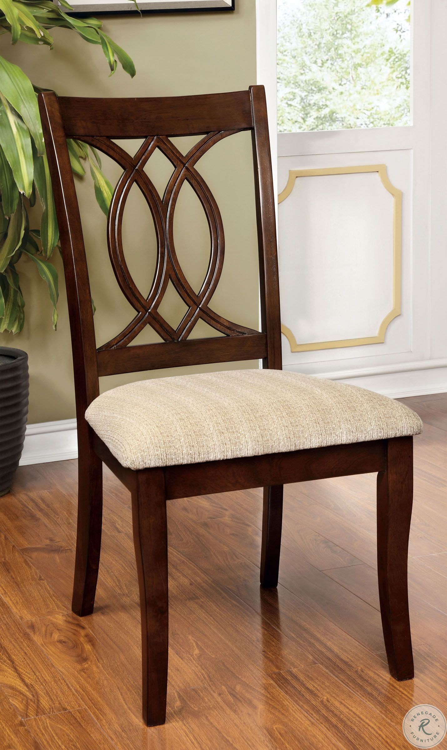 Carlisle Brown Cherry Round Pedestal Dining Room Set