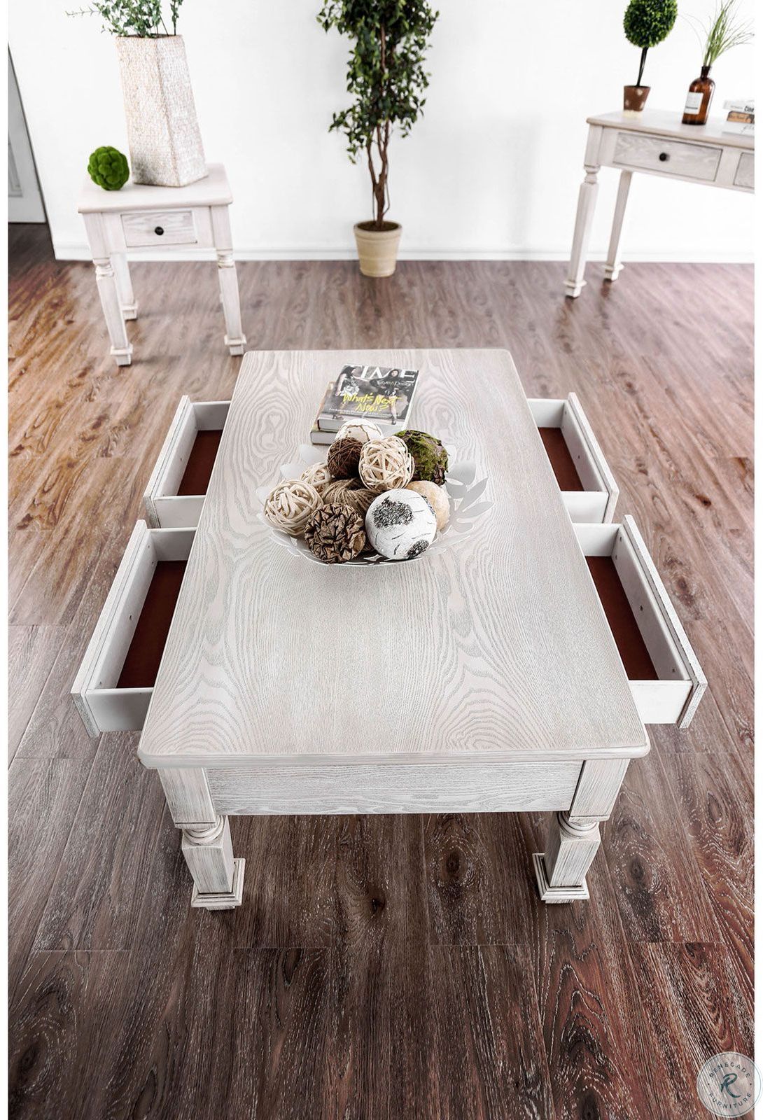 Joliet Antique White Sofa Table CM4089S