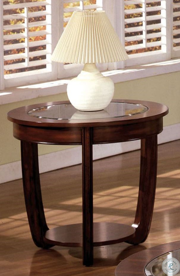 Crystal Falls Dark Cherry End Table CM4336E