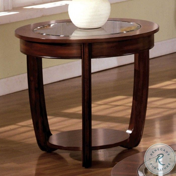 Crystal Falls Dark Cherry End Table CM4336E
