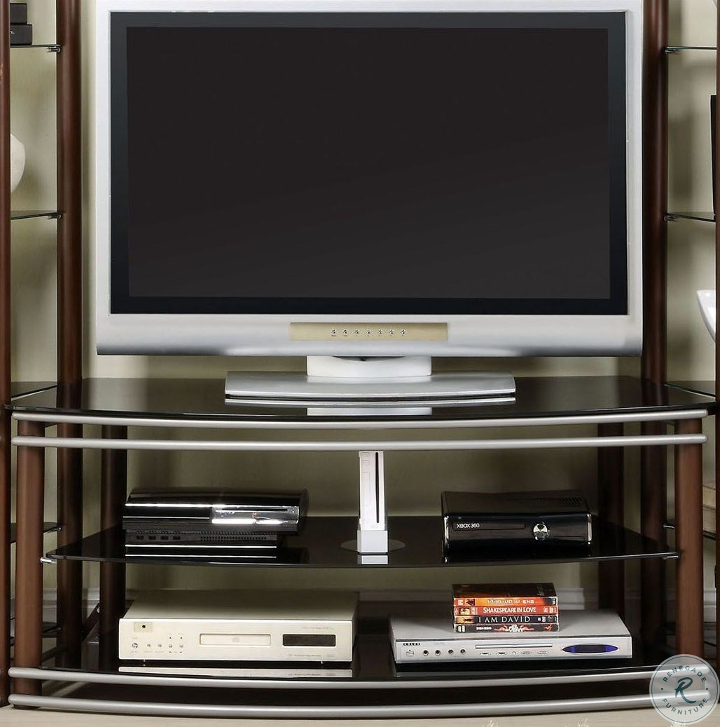 Silver Creek Brown 52" Glass Top TV Console