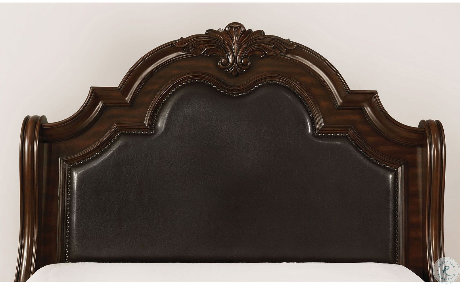 Niketas Brown Cherry And Espresso Cal. King Panel Bed