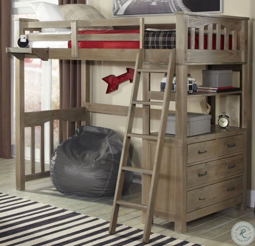 Highlands Driftwood Twin Loft Bed HomeGalleryStores 10070N