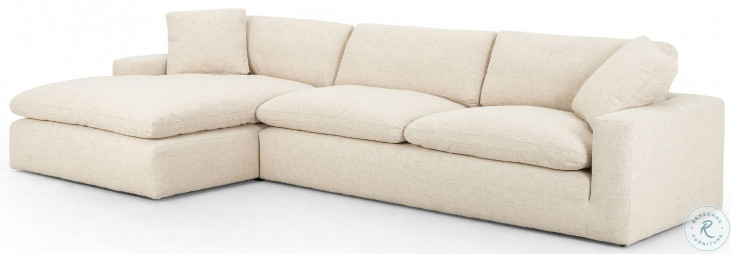 Oslo Thames Cream Plume 106" 2 Piece LAF Sectional | HomeGalleryStores.com  | 100829-005