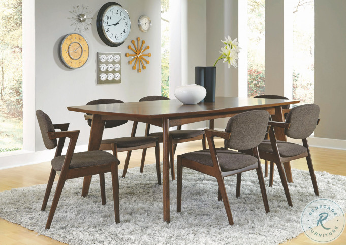 Malone Dark Walnut Rectangular Dining Room Set HomeGalleryStores