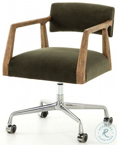 Abbott Modern Velvet Loden Tyler Desk Chair HomeGalleryStores