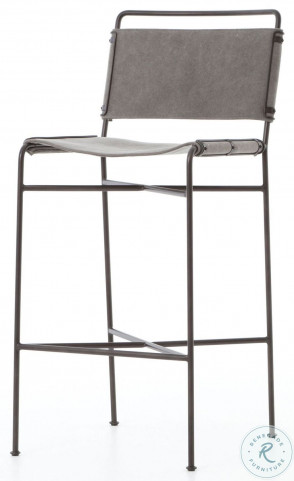 Irondale Stonewash Grey Wharton Bar Stool HomeGalleryStores