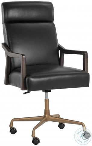 Westport Cortina Black Leather Collin Adjustable Office Chair |  HomeGalleryStores.com | 106090