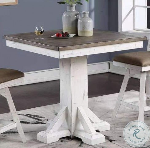 White farmhouse store pub table