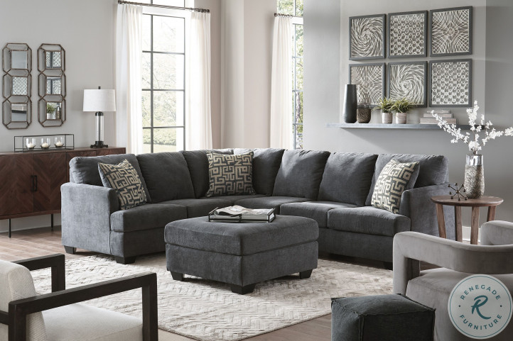 Ambrielle Gunmetal 3 Piece LAF Sectional from Ashley Furniture